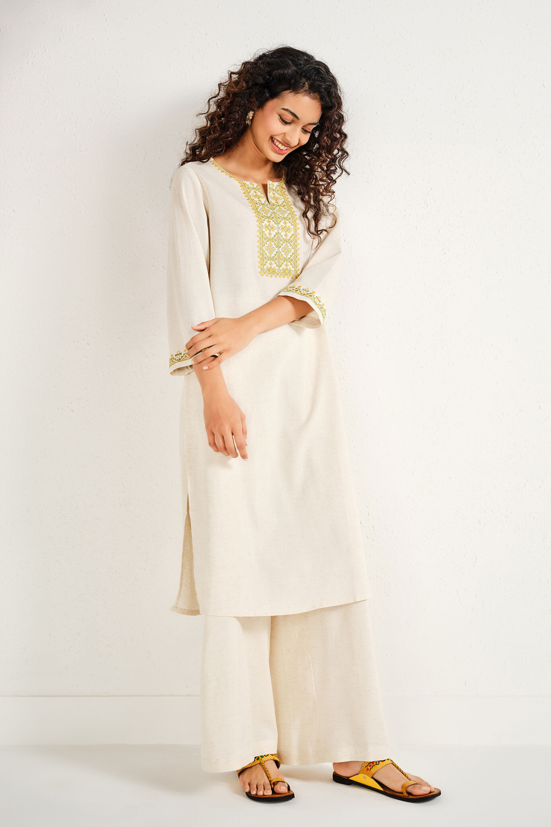 Nivaya Natural Kurta, Natural, image 5