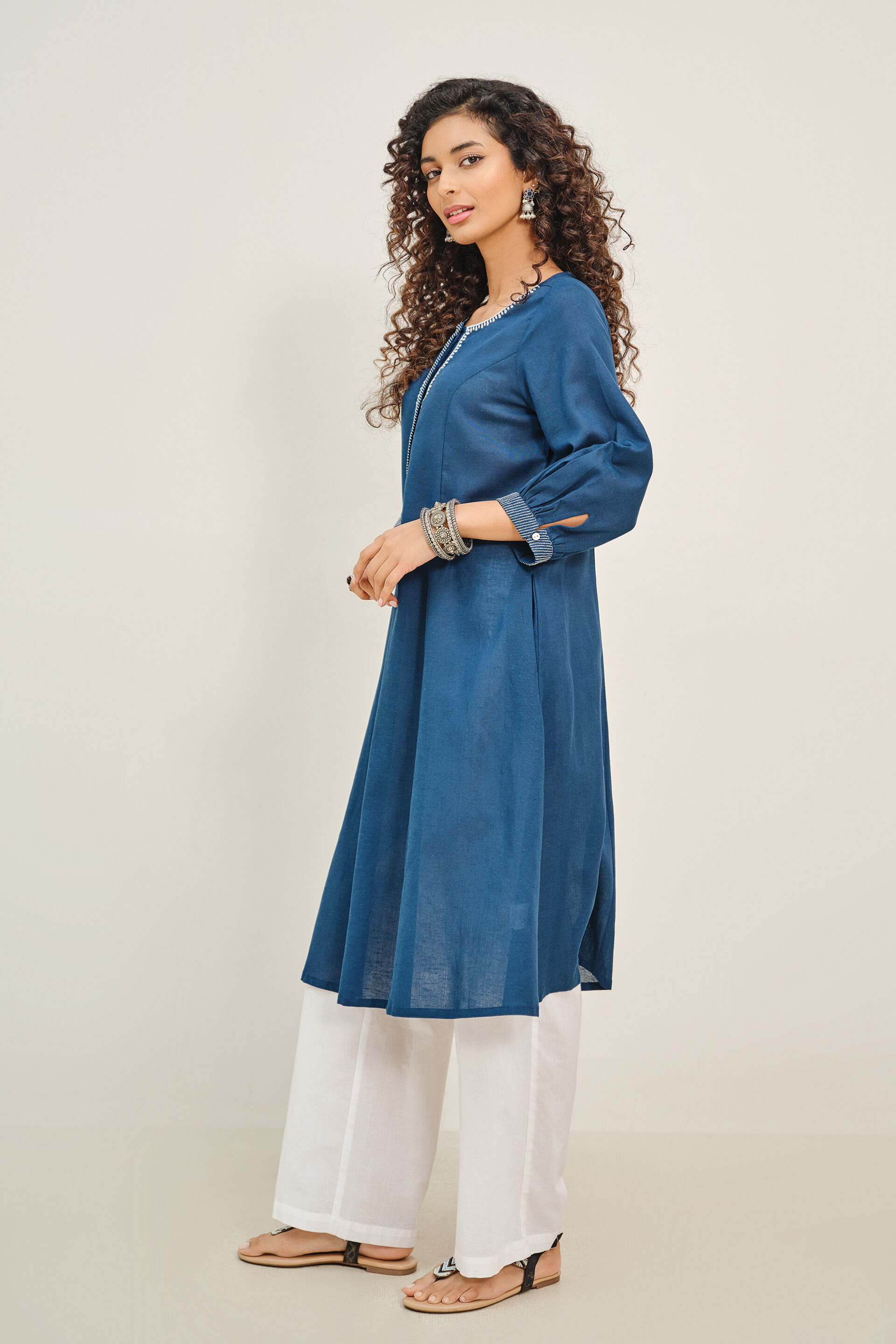 Indigo Tarang Kurta, Indigo, image 3