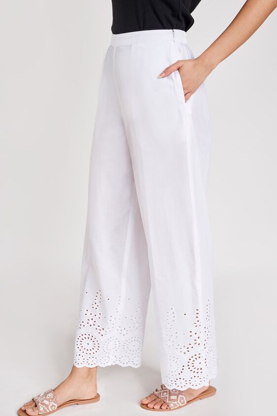 2 - White Solid Embroidered Bottom, image 2