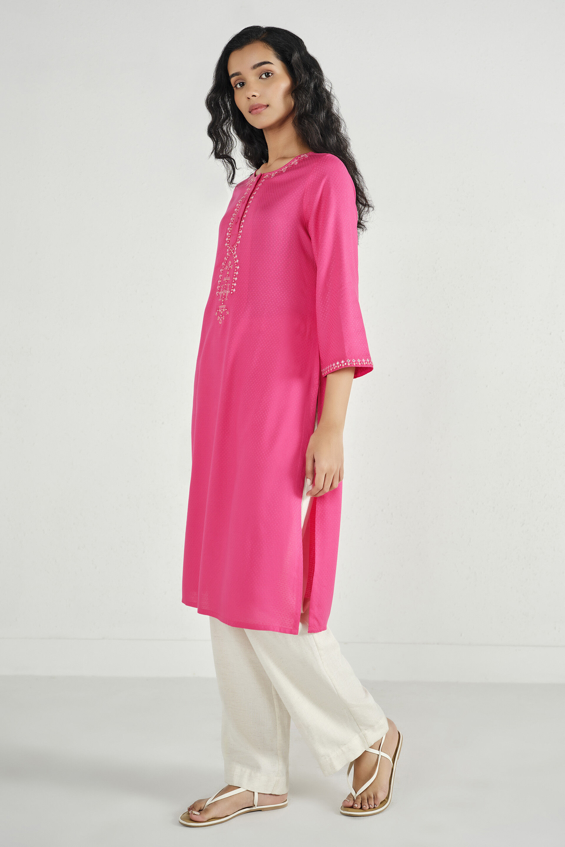 Ruhi Pink Kurta, Pink, image 5