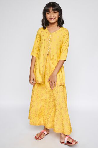 5 - Mustard Floral Straight Suit, image 6