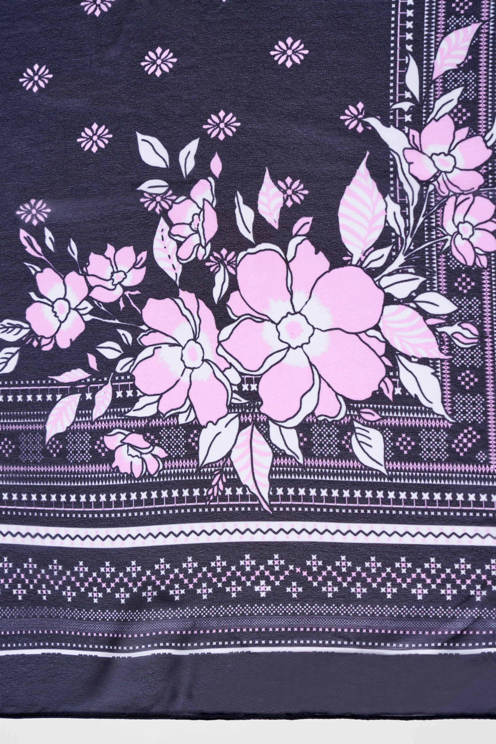 Scarves and Stoles Buy Black Georgette Scarf for Women Online at Global Desi 8905724108297