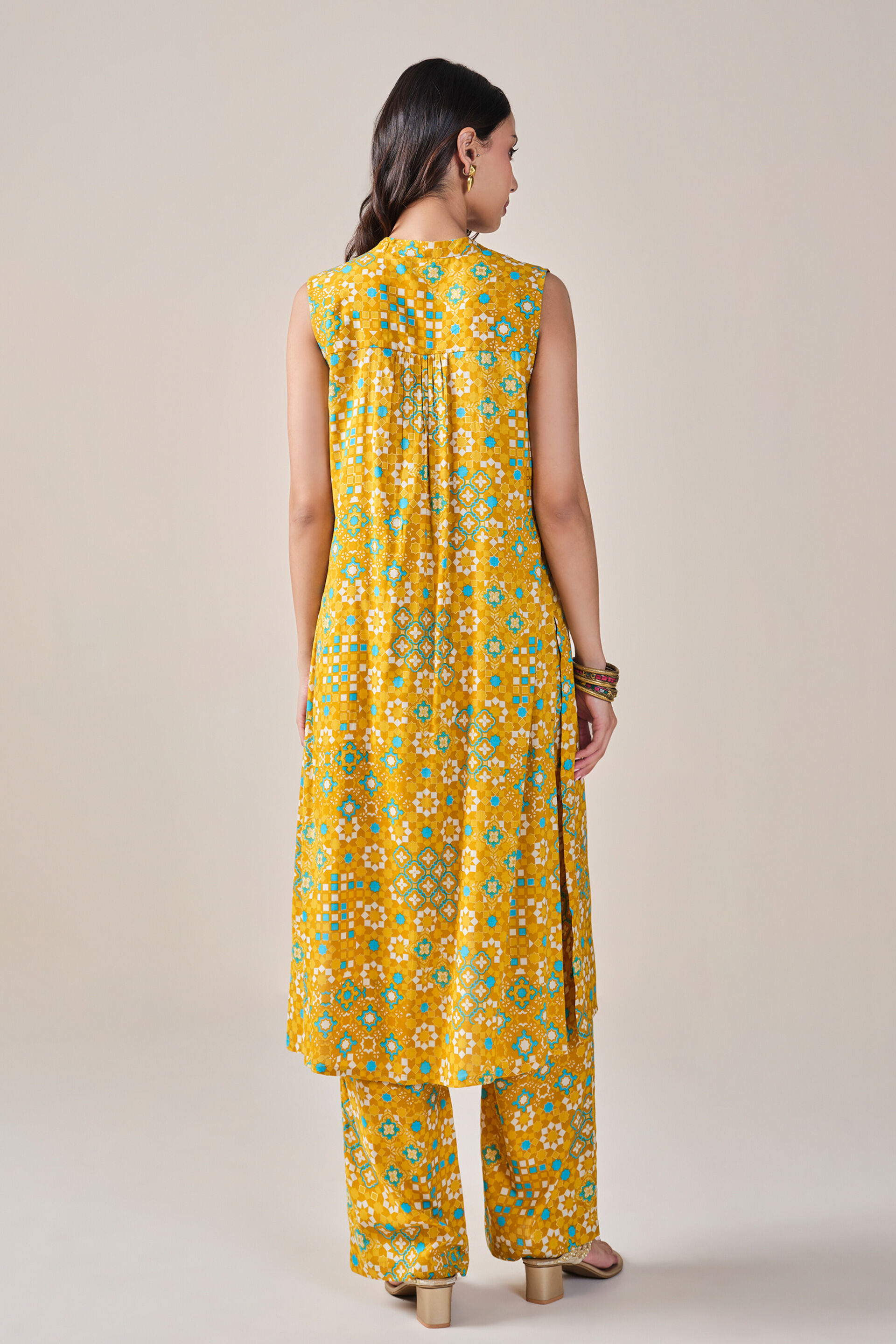 Mustard Viscose Co-ord Set, Mustard, image 4