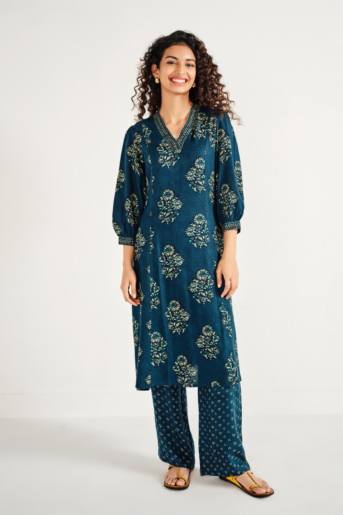 Ishana Indigo Kurta Set