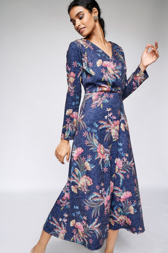 4 - Indigo Embellished Fit and Flare Gown, image 4