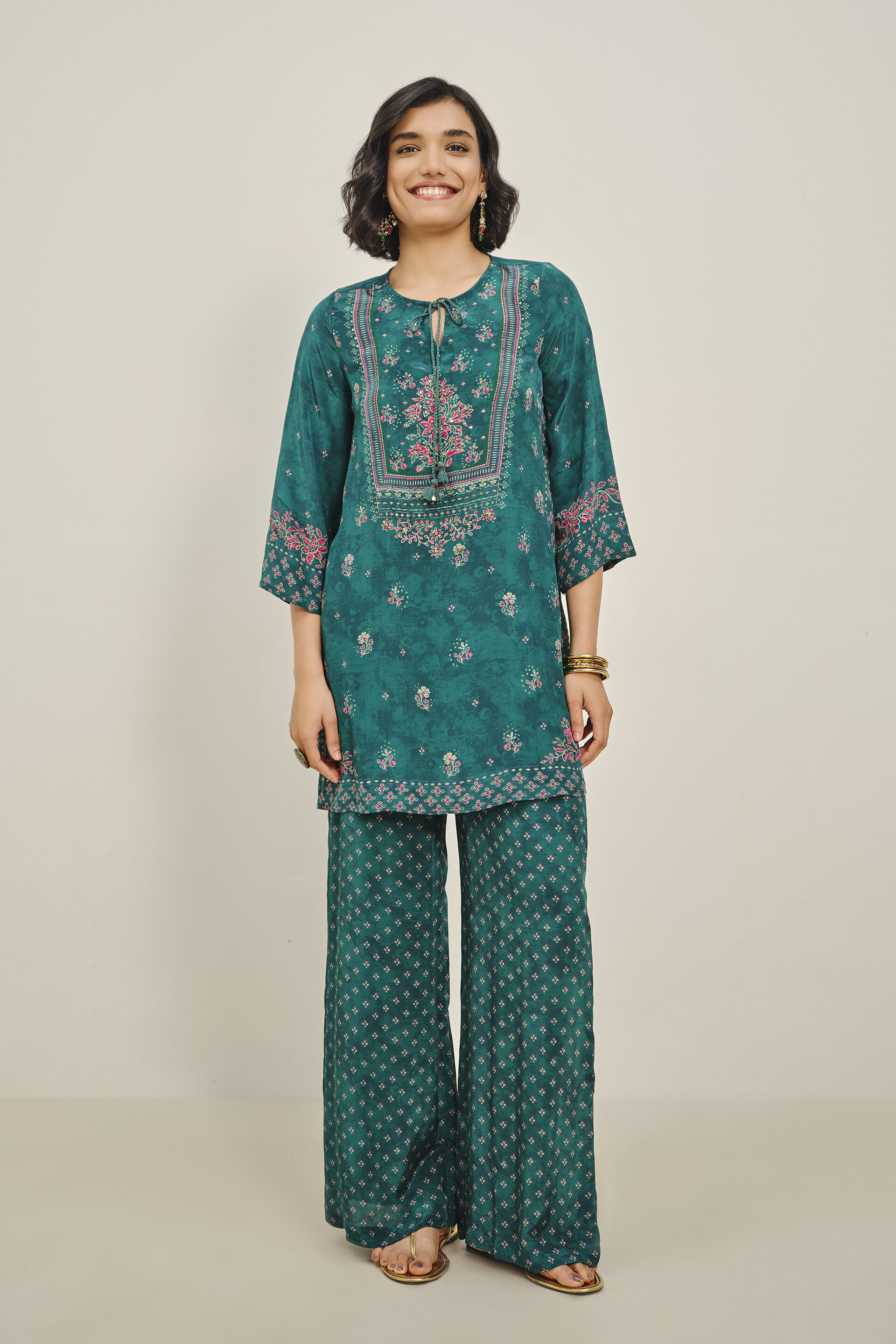 Green Mauj Kurta Set, Green, image 3