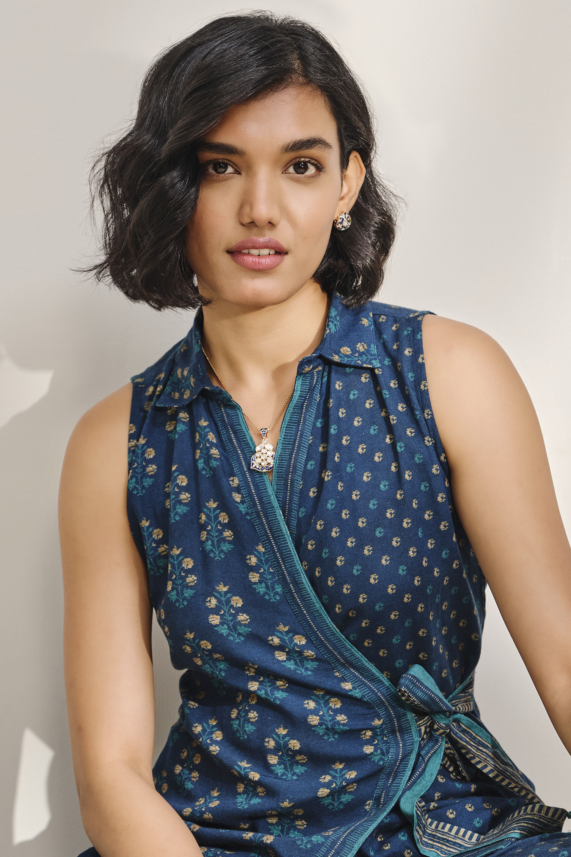 Indigo Wrap Top Set, Indigo, image 4