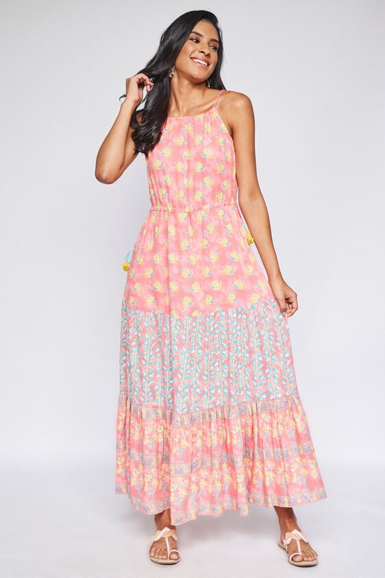 4 - Pink Floral Fit & Flare Gown, image 4