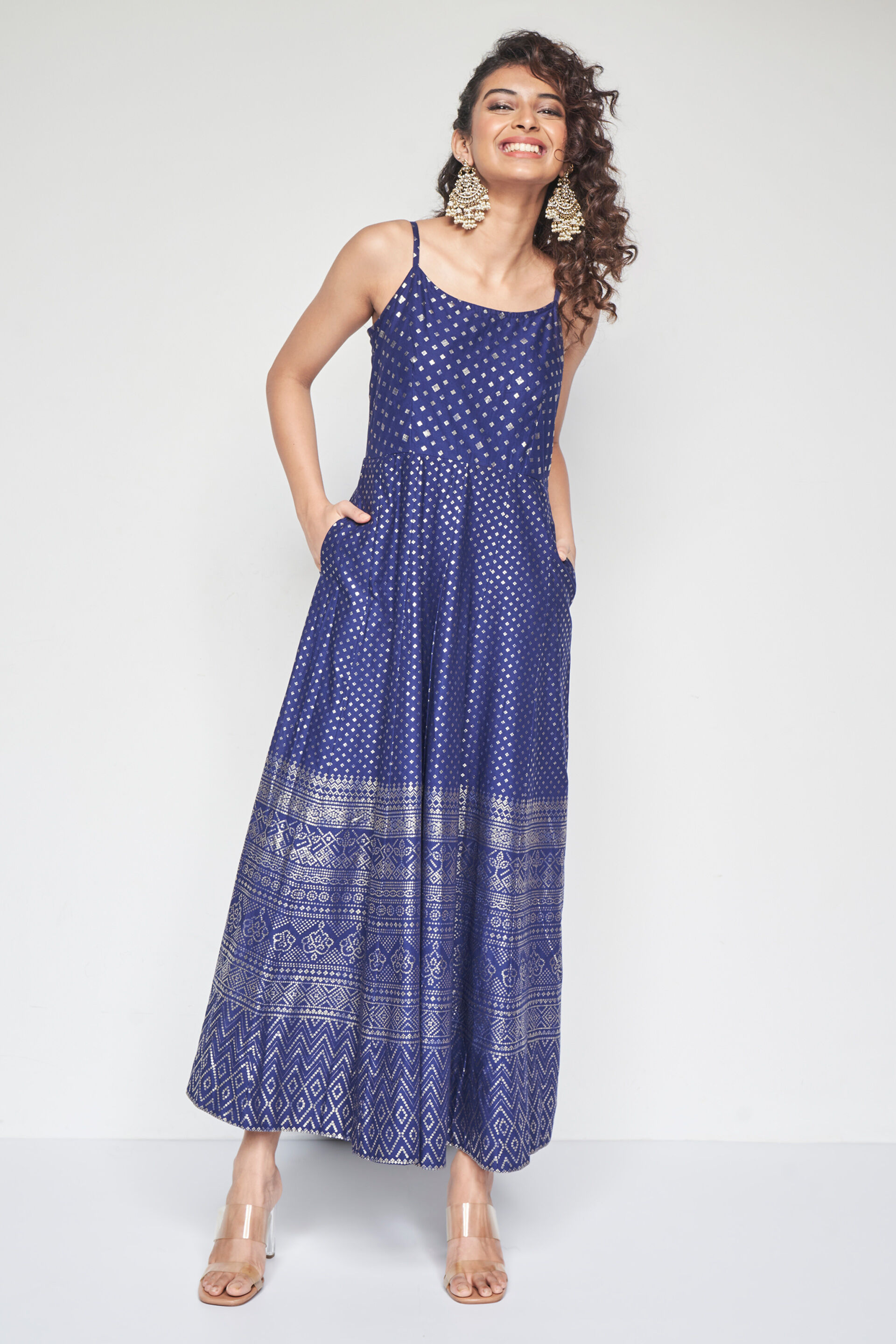 Global desi blue maxi dress sale