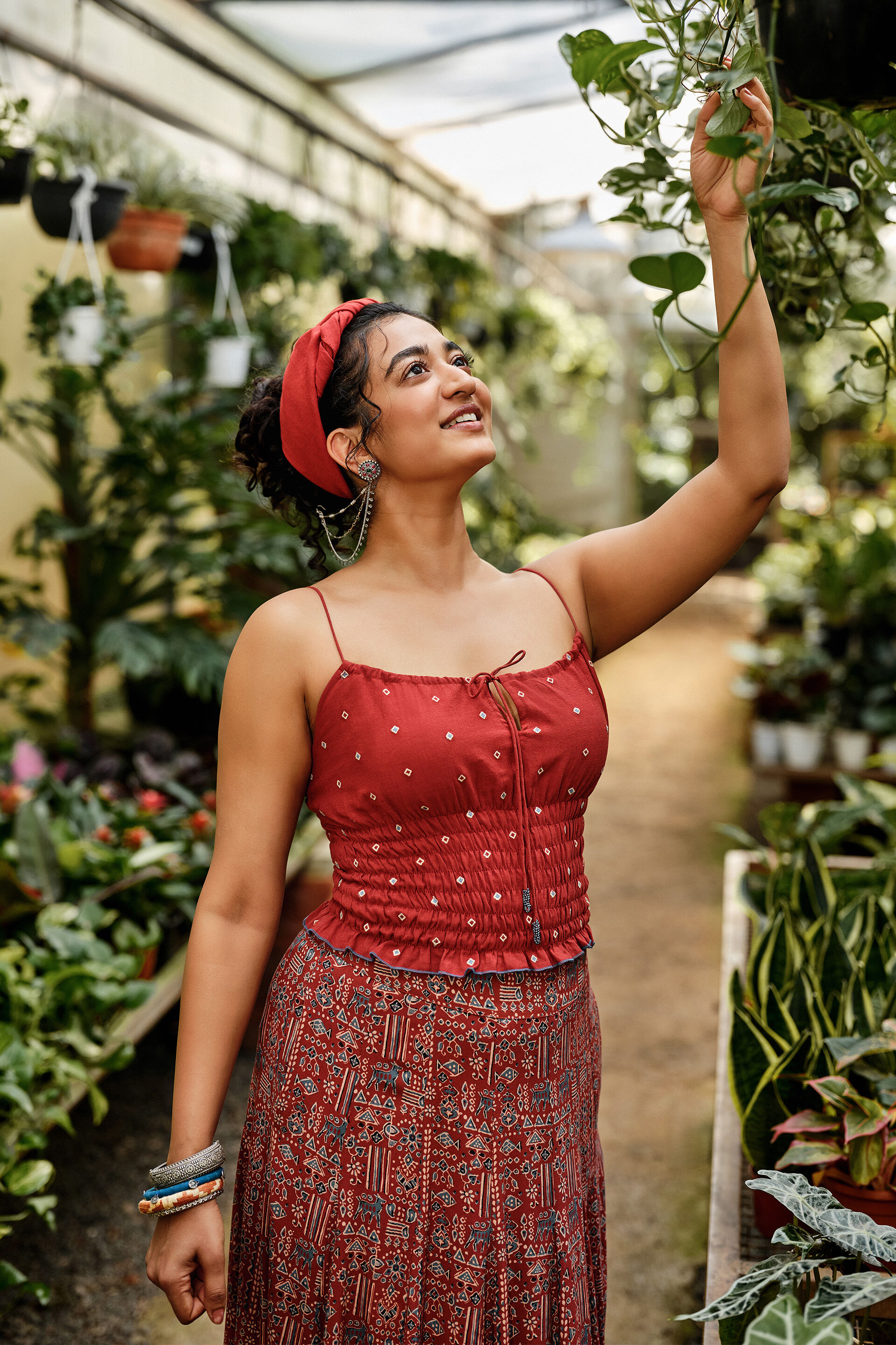 Rutvi Rust Skirt Set, Rust, image 4