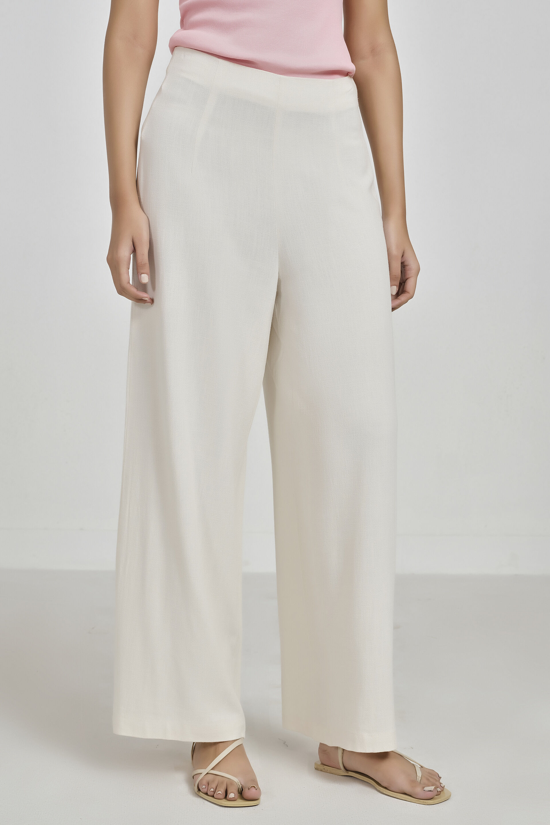 Ivory Straight Pants, Off White, image 2