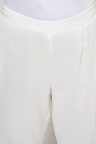 Off White Solid Straight Bottom, Off White, image 3