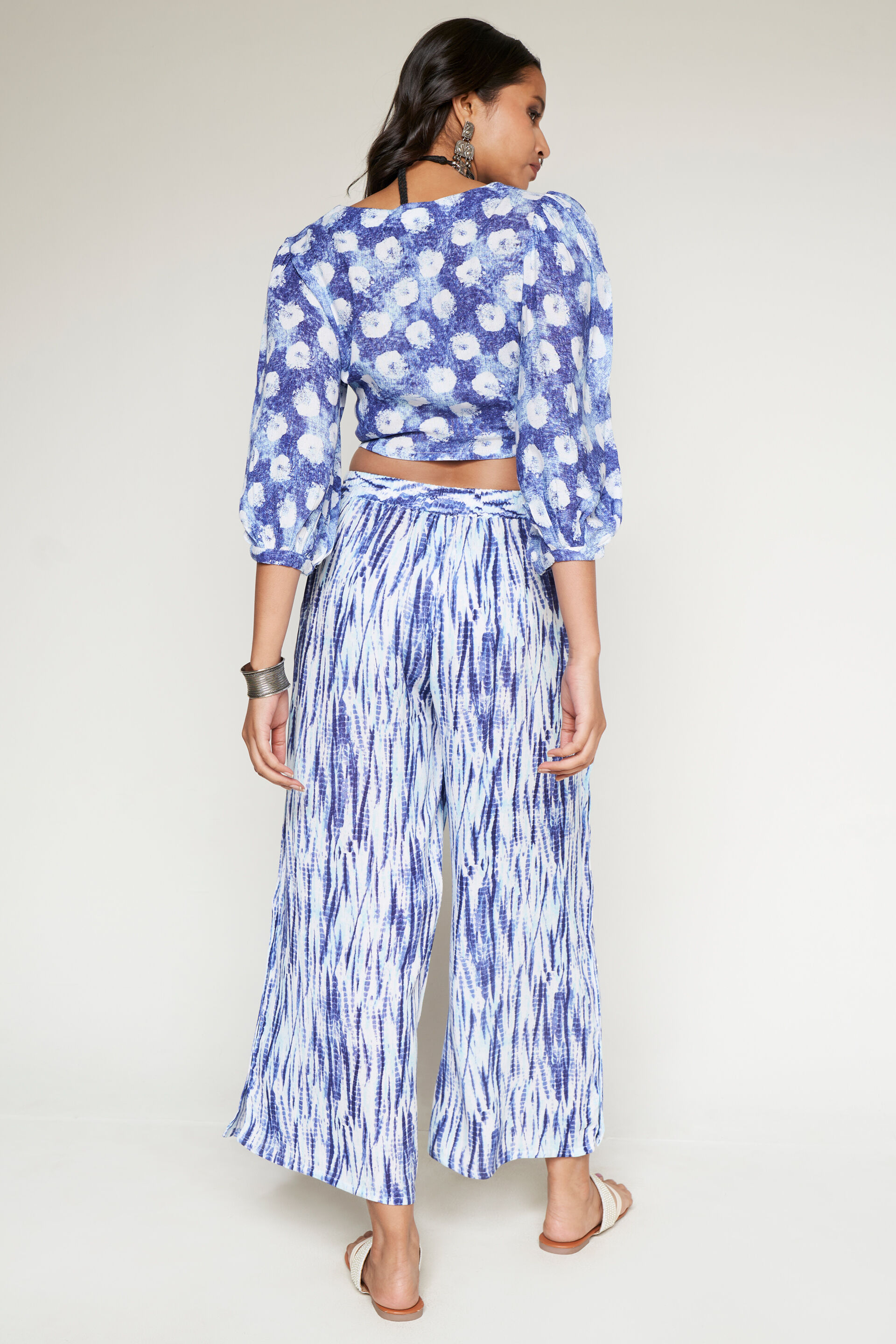 Indigo Floral Straight Set-2, Indigo, image 3