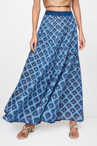 1 - Dark Blue Long Length Skirt, image 1