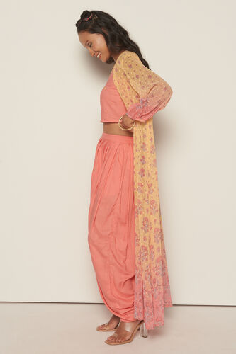 Cassata Dhoti Pant Set, Coral, image 5