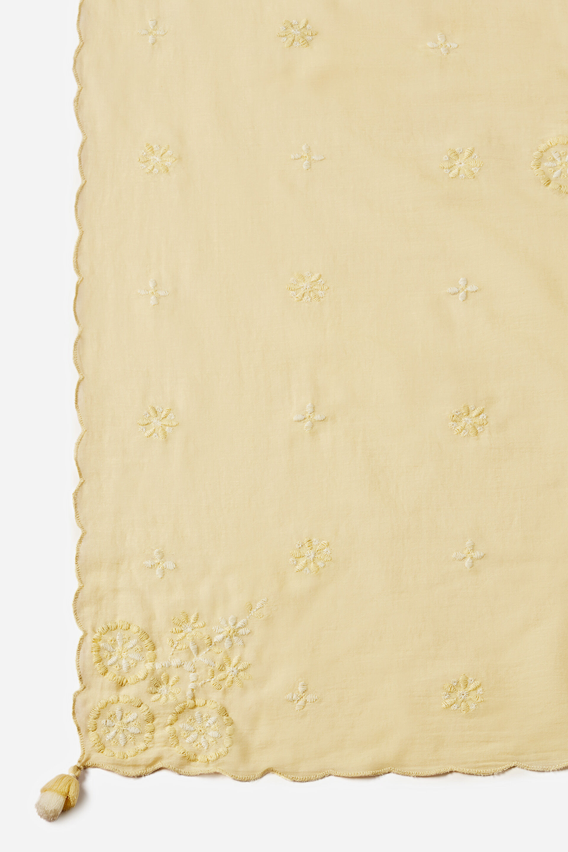 Embroidered Yellow Stole, , image 3