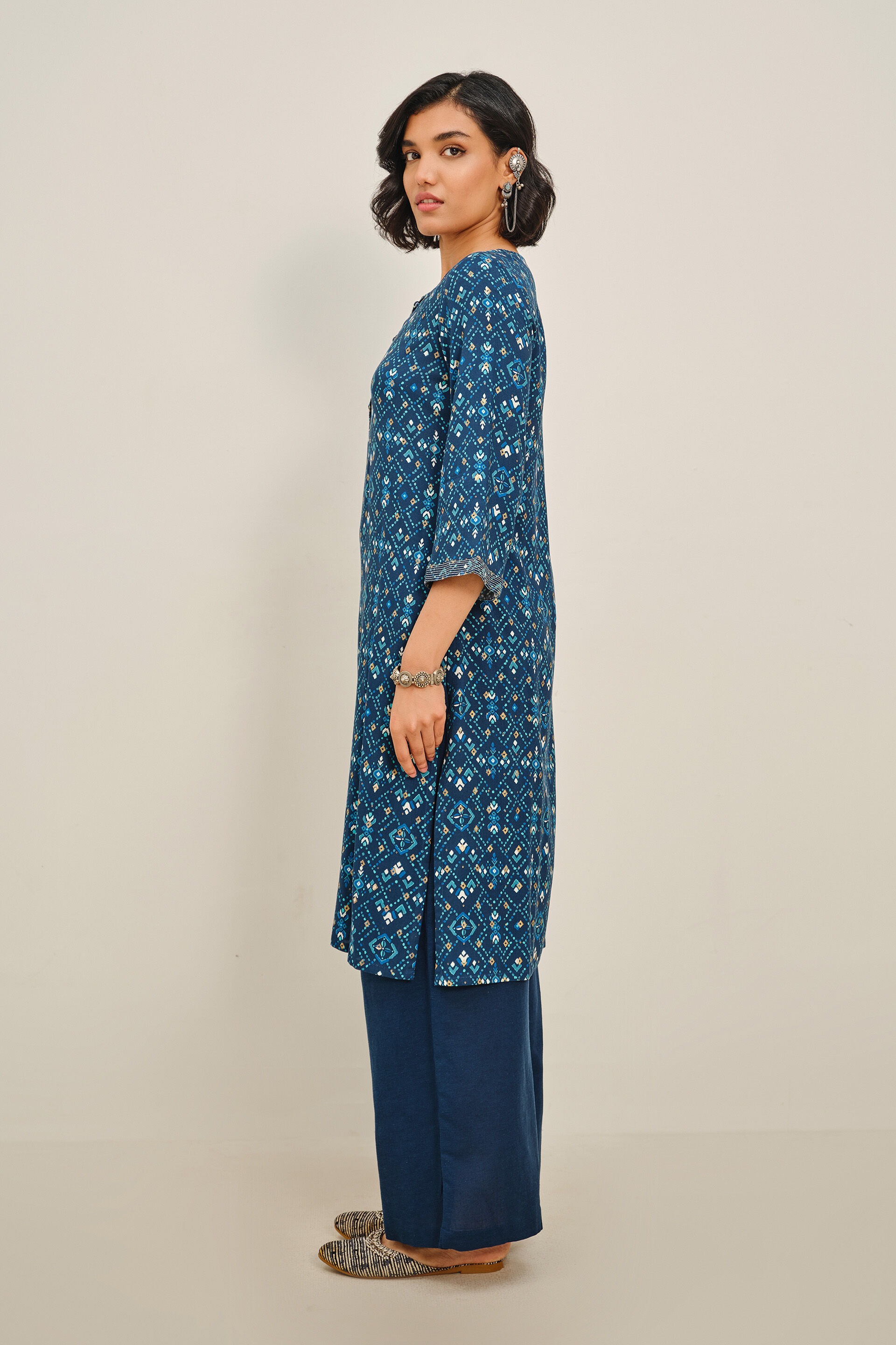 Indigo Love Kurta, Indigo, image 2