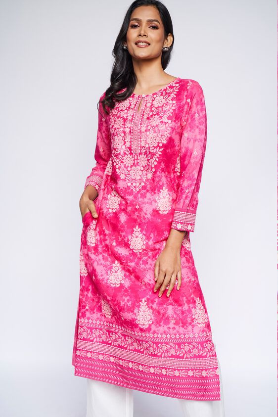 3 - Pink Tie & Dye Kurta, image 3