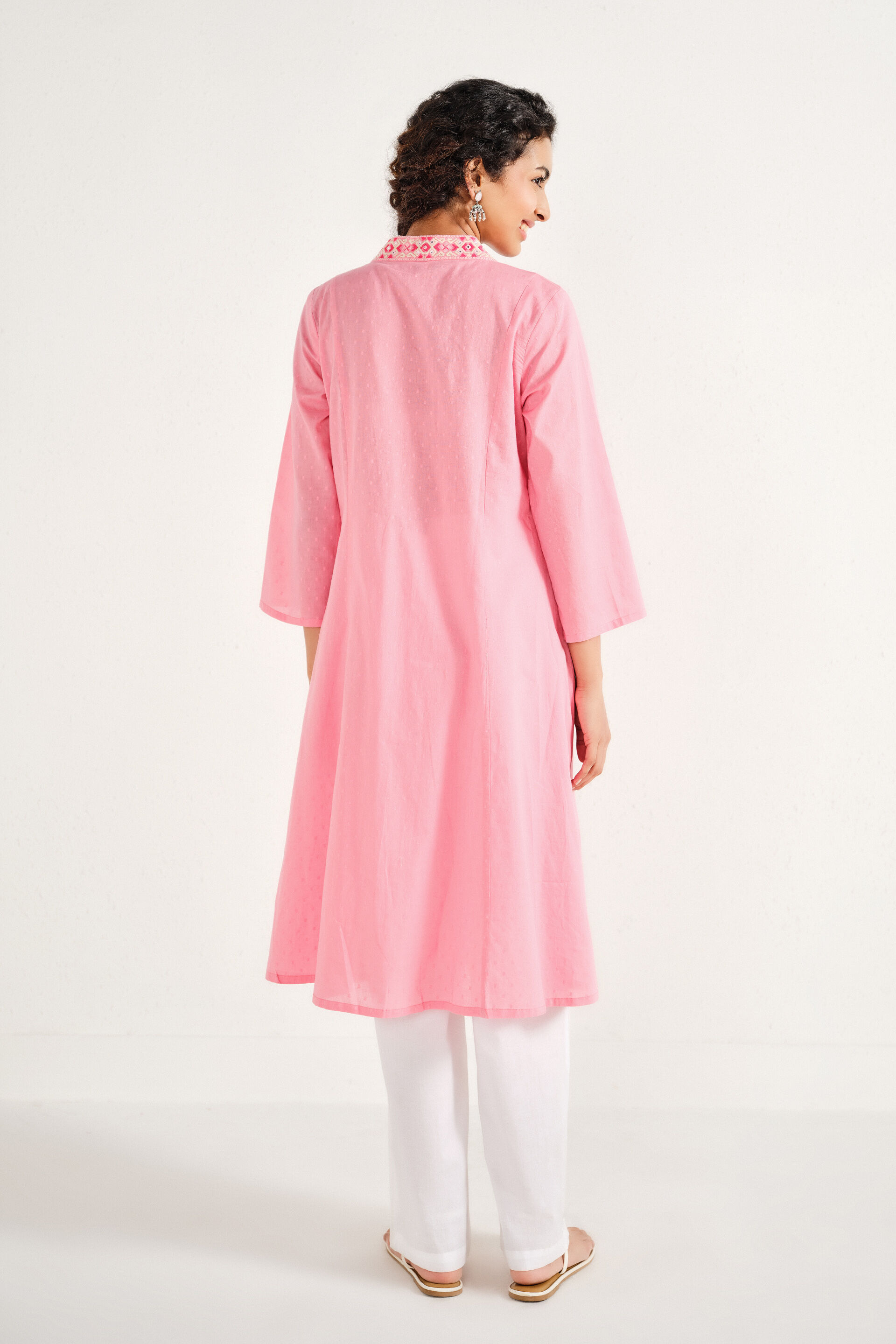 Mehroz Pink Kurta, Pink, image 6