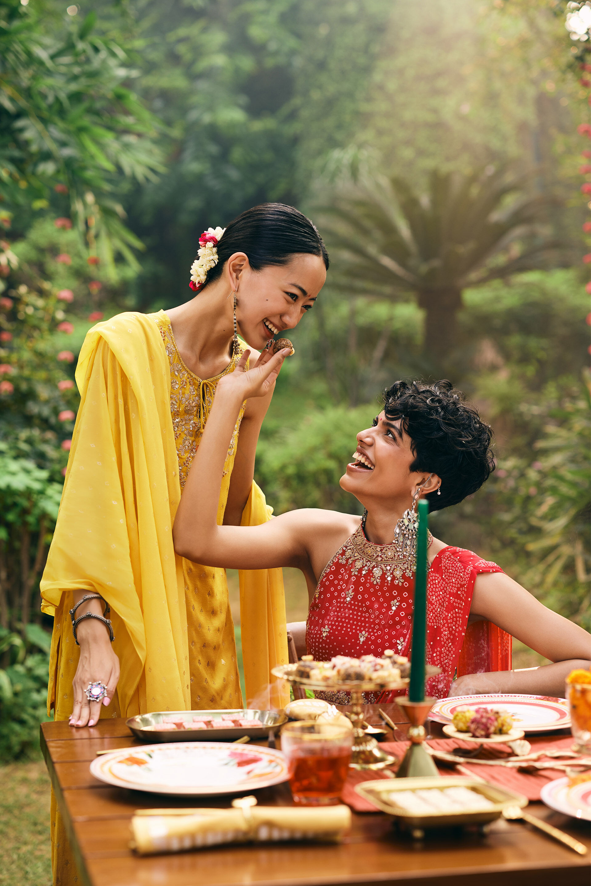 Laddoo Peela Kurta Set, Mustard, image 5