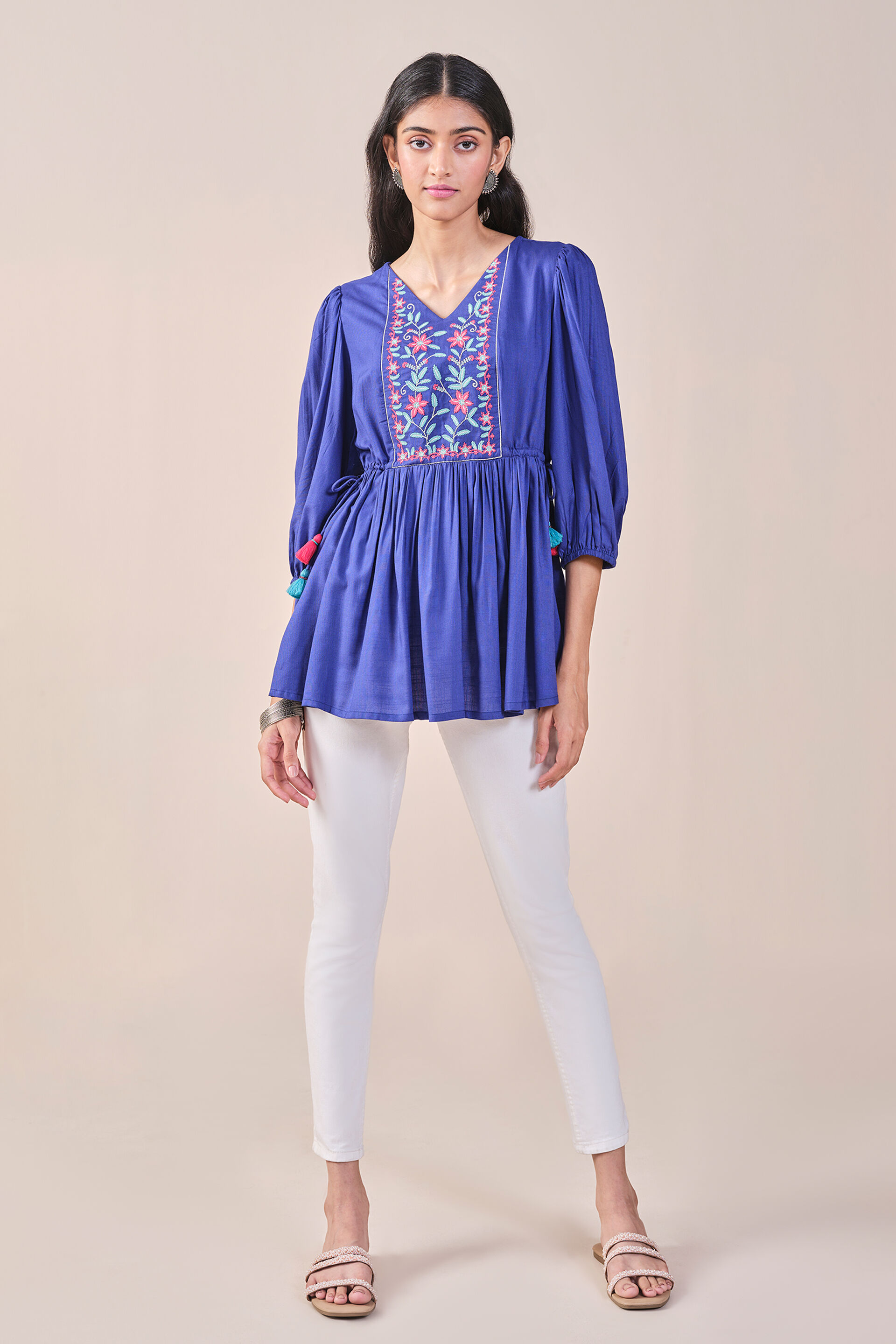 Neela Noor Tunic, Blue, image 4