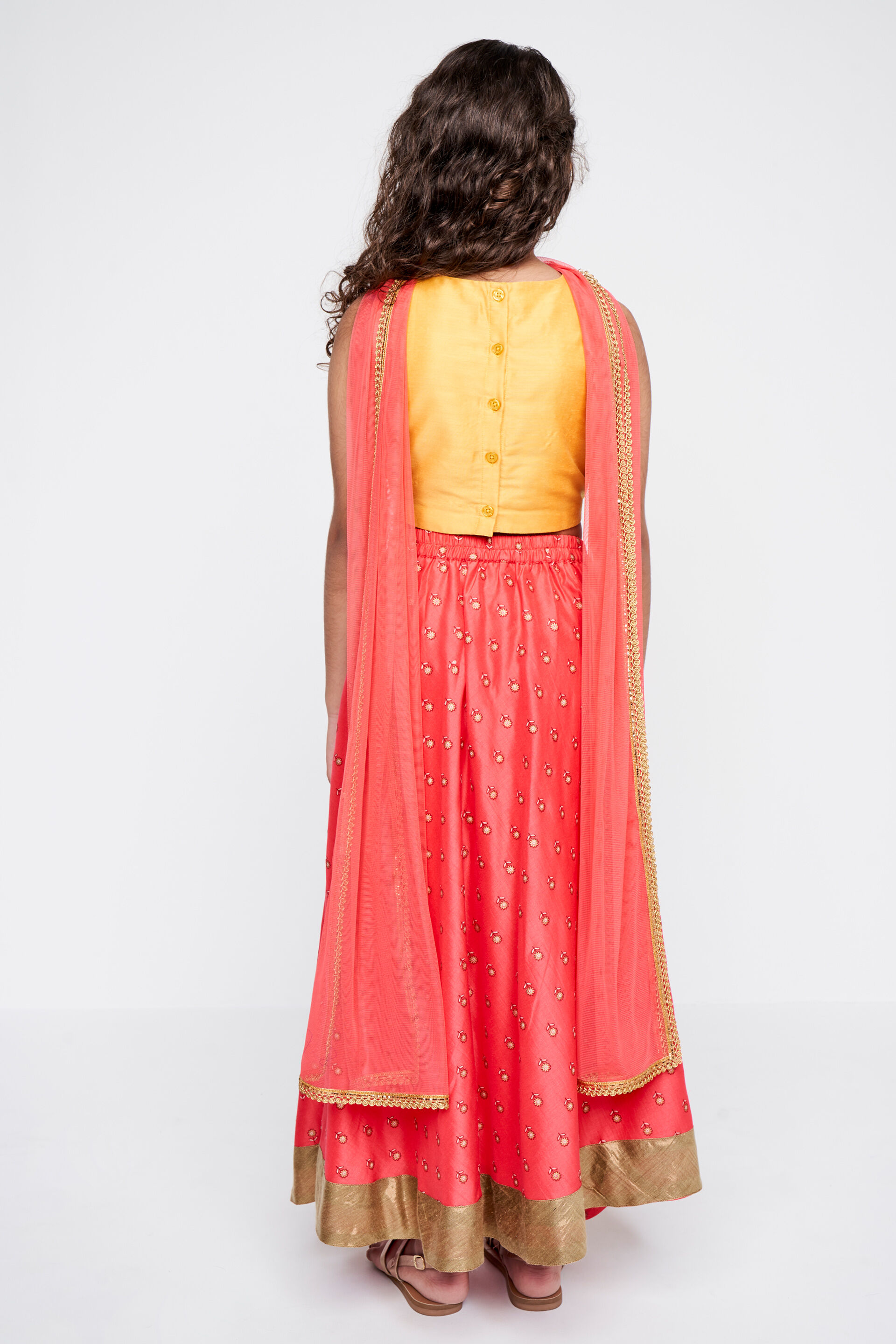 Mustard Floral Flared Suit, Mustard, image 5