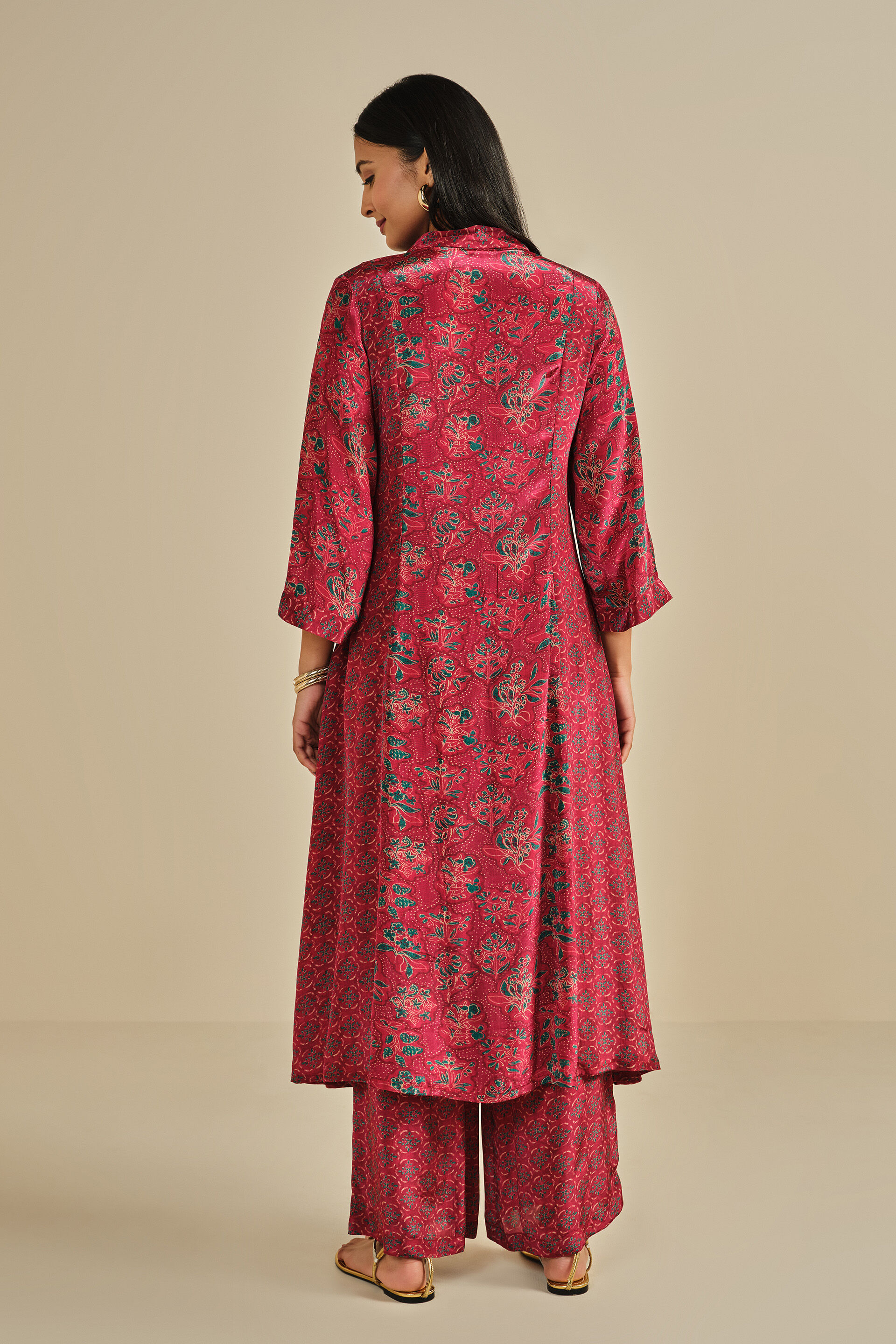 Pyaar Berry Wine Kurta Set, Wine, image 5