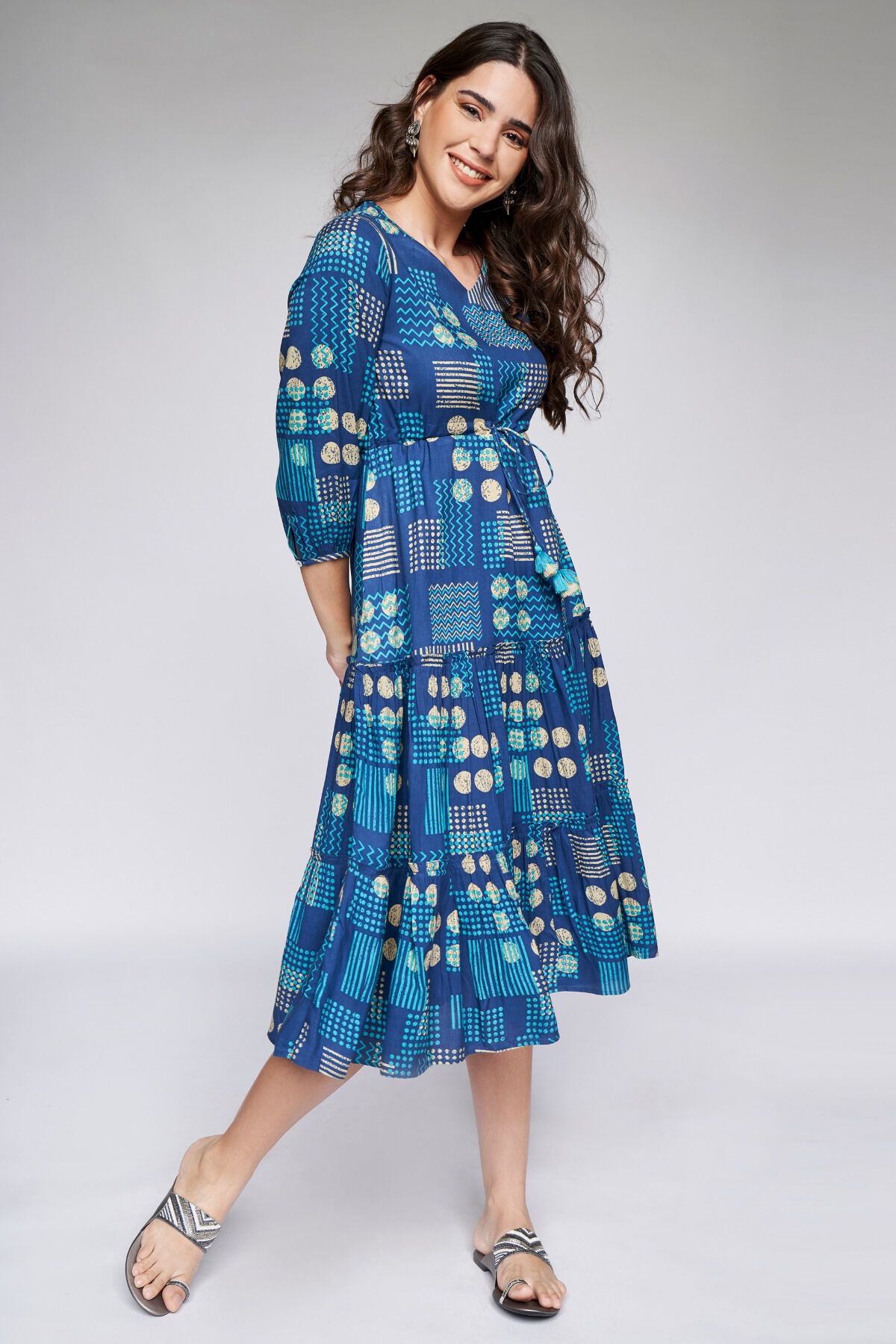 bohemian fit and flare dress