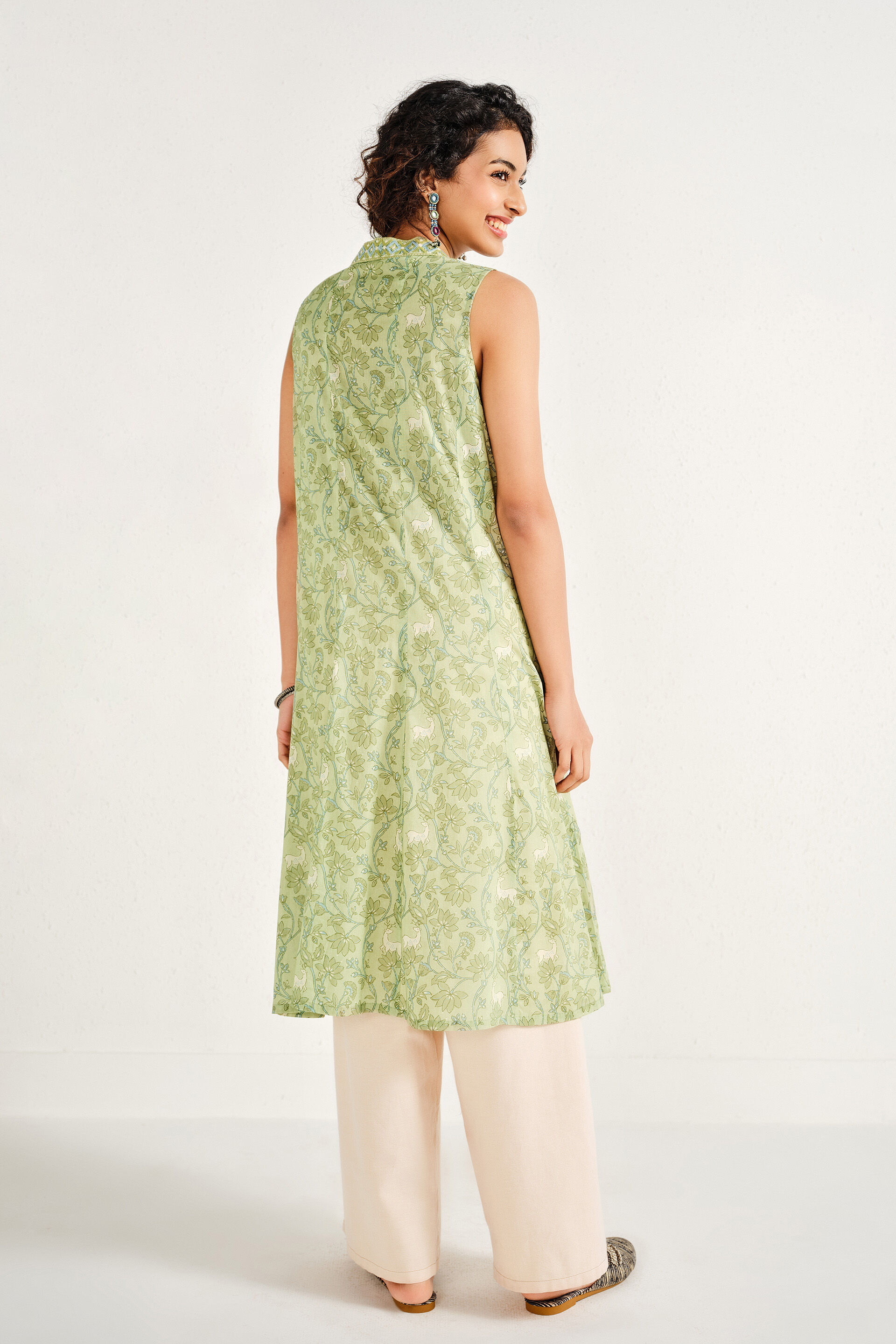 Kanishka Cotton Kurta, Green, image 6