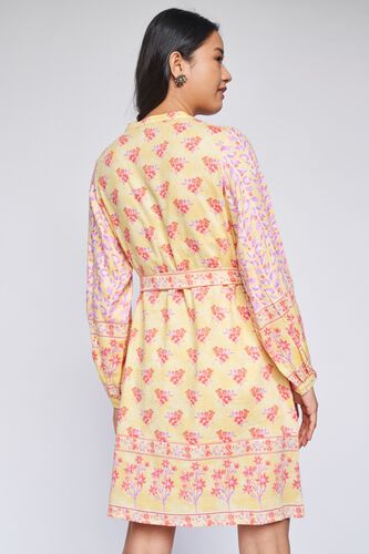 5 - Yellow Floral A-Line Dress, image 5