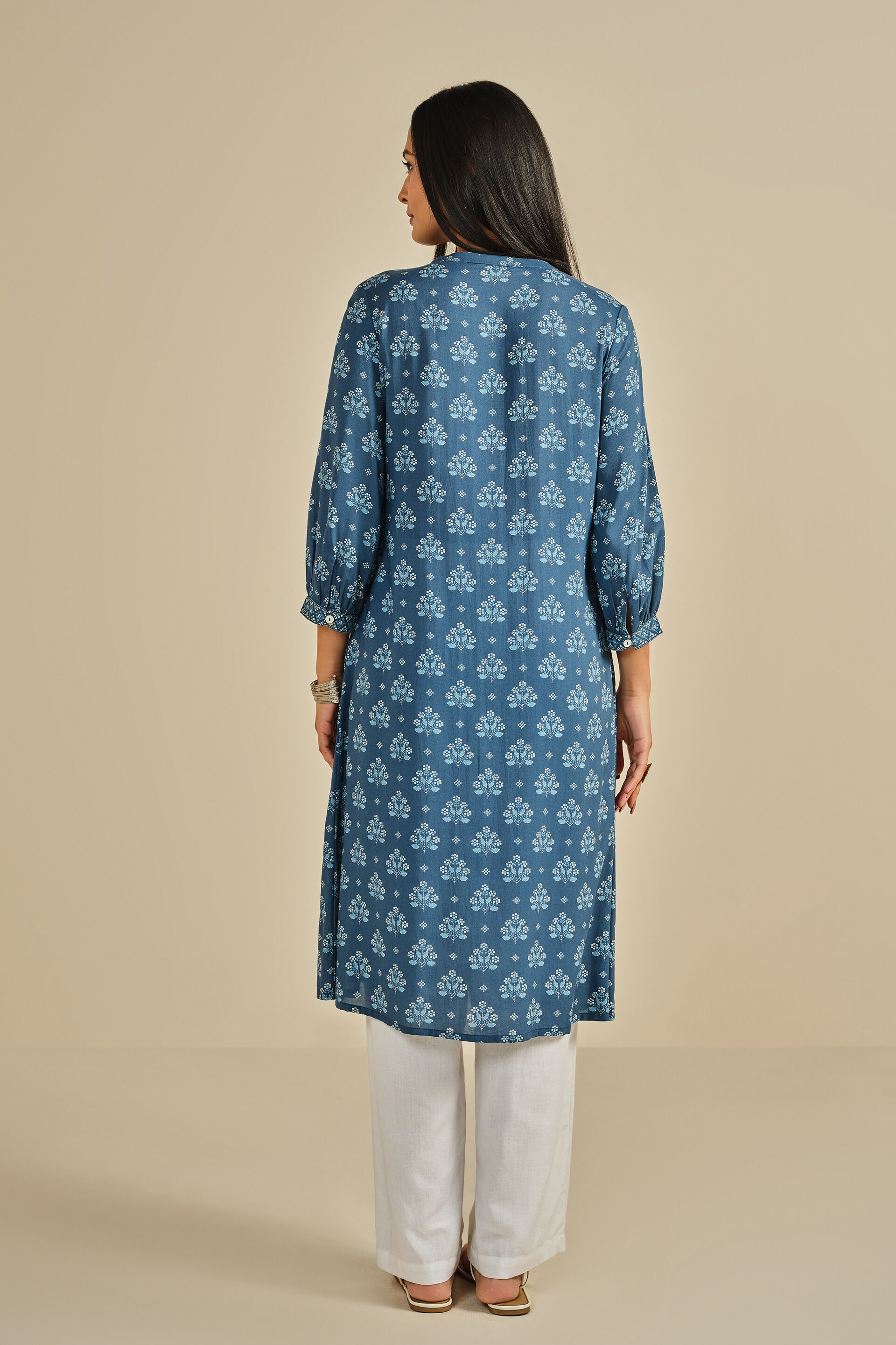 Dildaar Kurta, Indigo, image 5