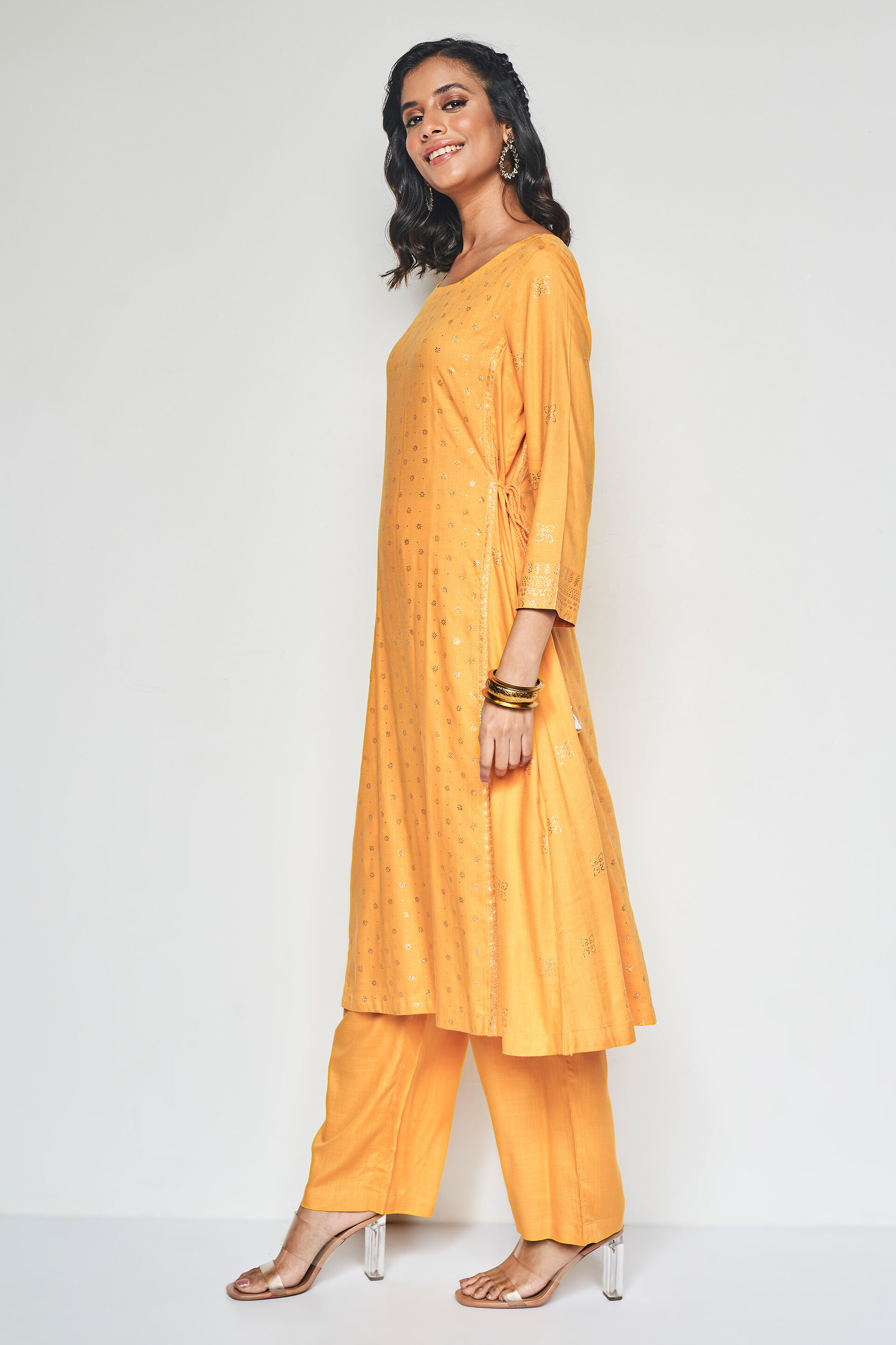 Sunshine Kurta Set, Mustard, image 5
