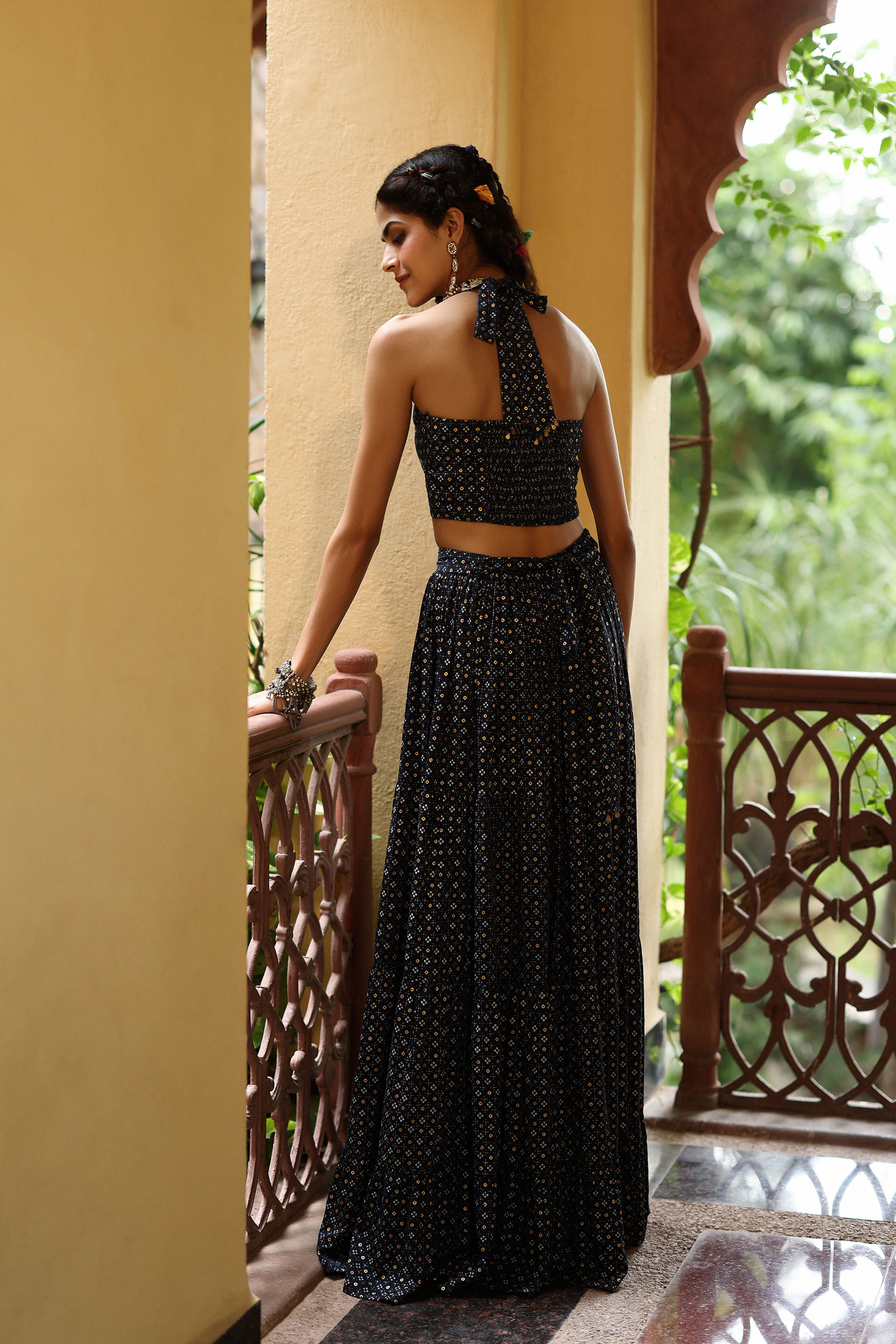 Aatishbaazi Skirt Set, Blue, image 3