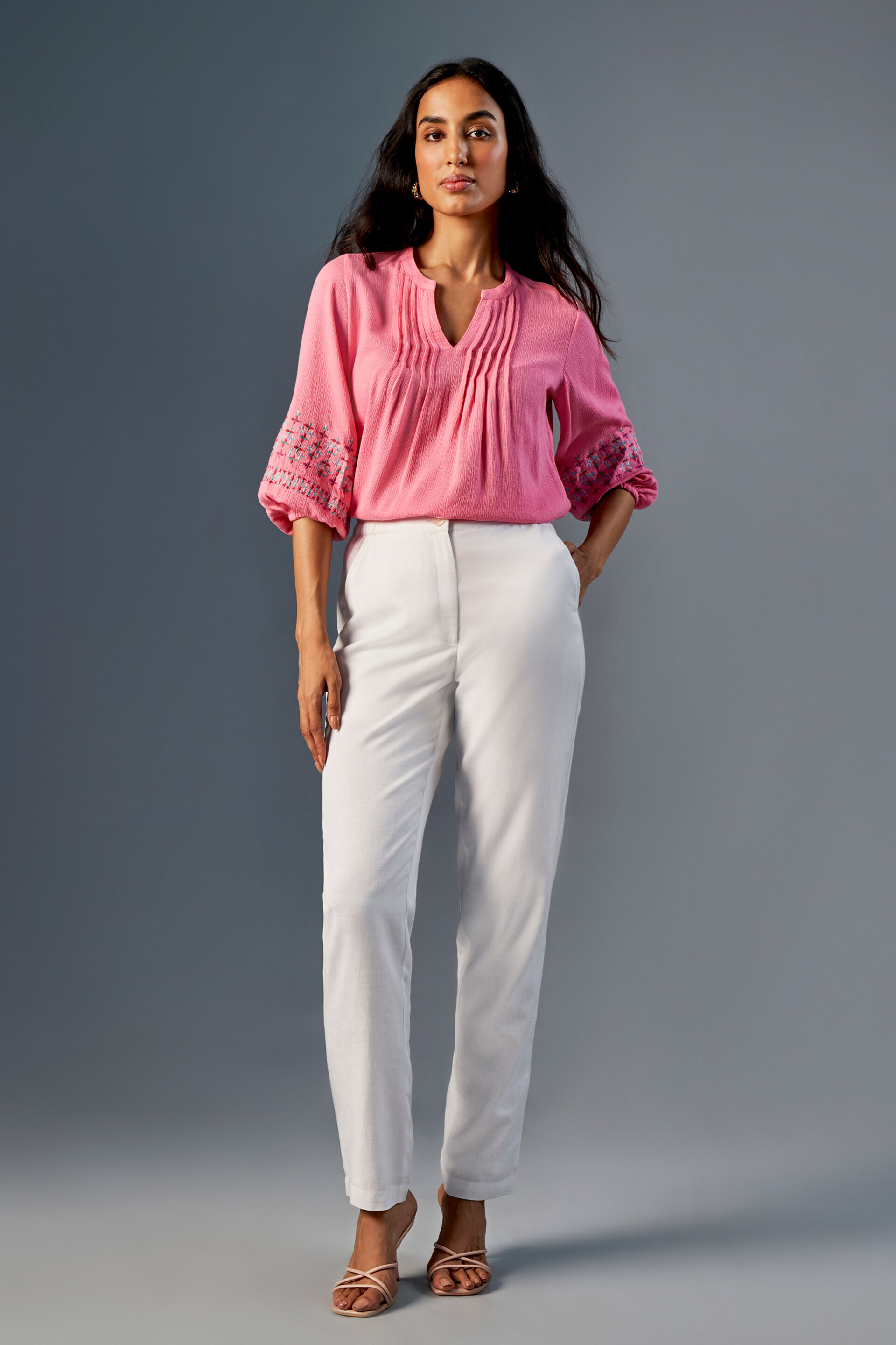 Buy Pink Love Top Online for Women from Globaldesi SS24GS064TPSET_PINK