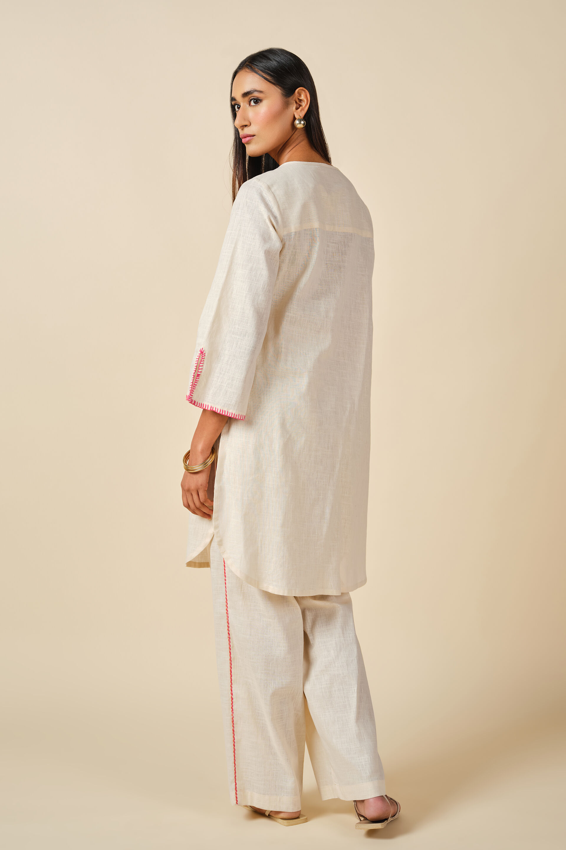 Flower Noor Co-ord, Cream, image 6