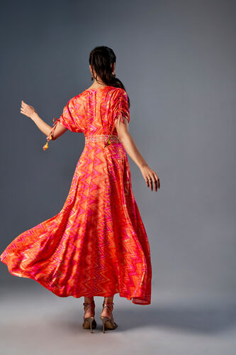 Sundowner Pleated Maxi Dress, Peach, image 5