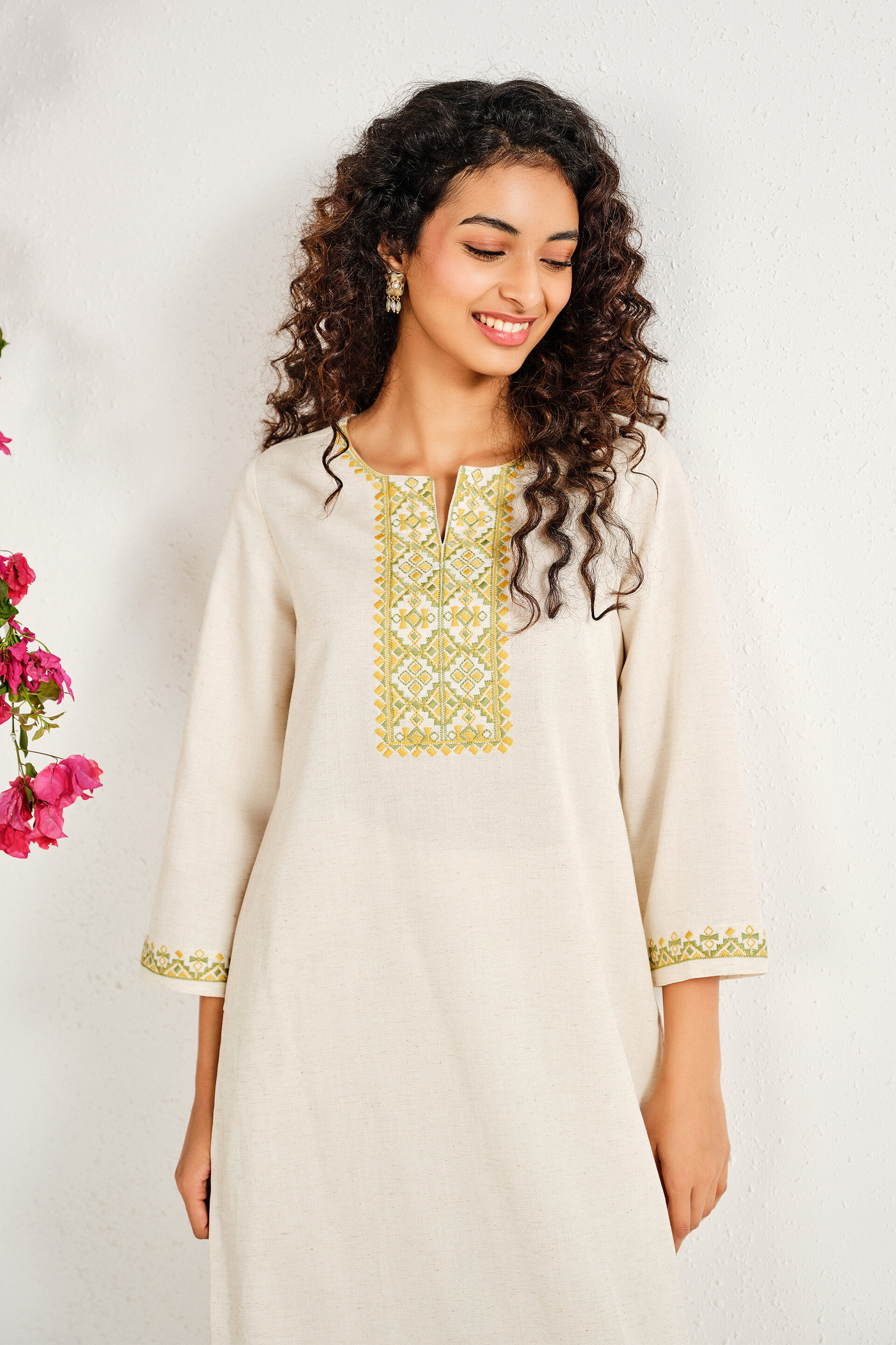 Nivaya Natural Kurta, Natural, image 4