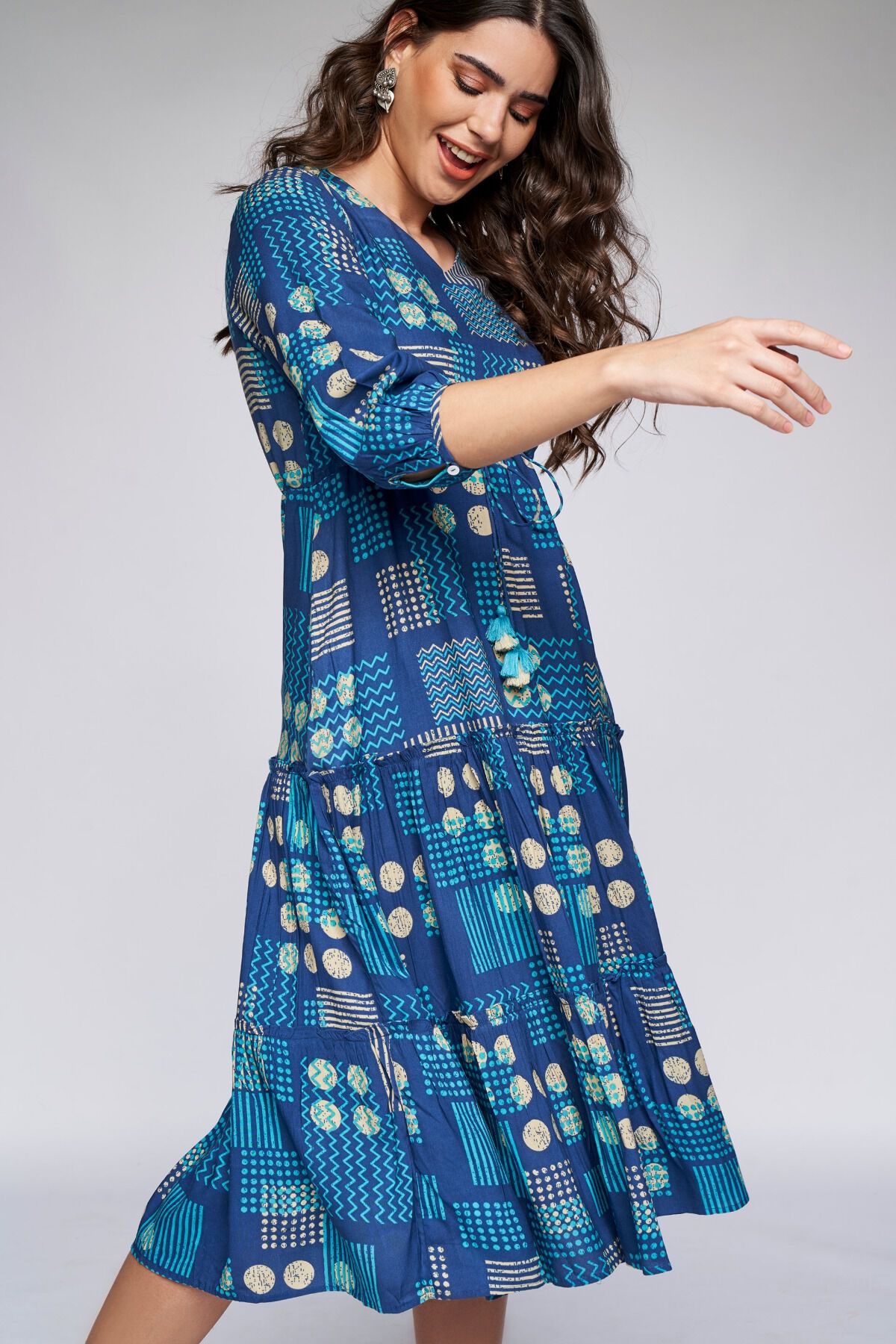 bohemian fit and flare dress