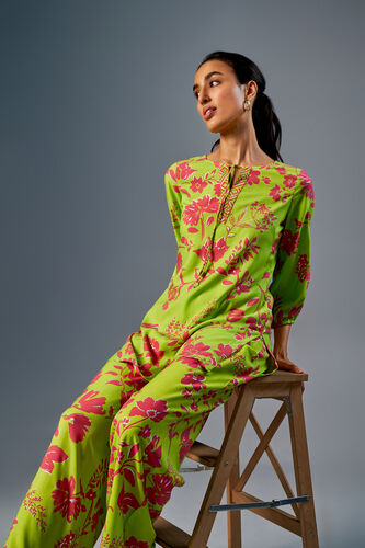 Flower Power Tunic, Lime, image 5