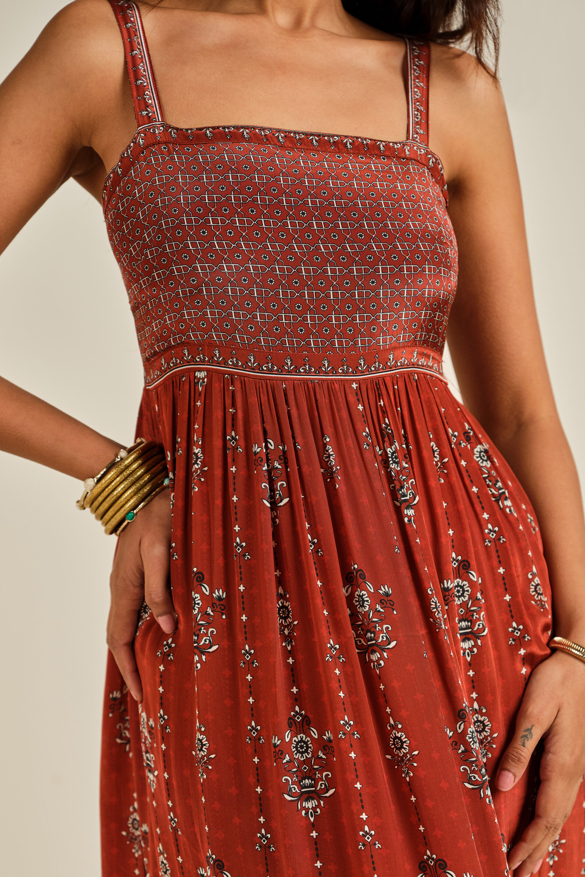 Rust Jhoom Dress, Rust, image 3