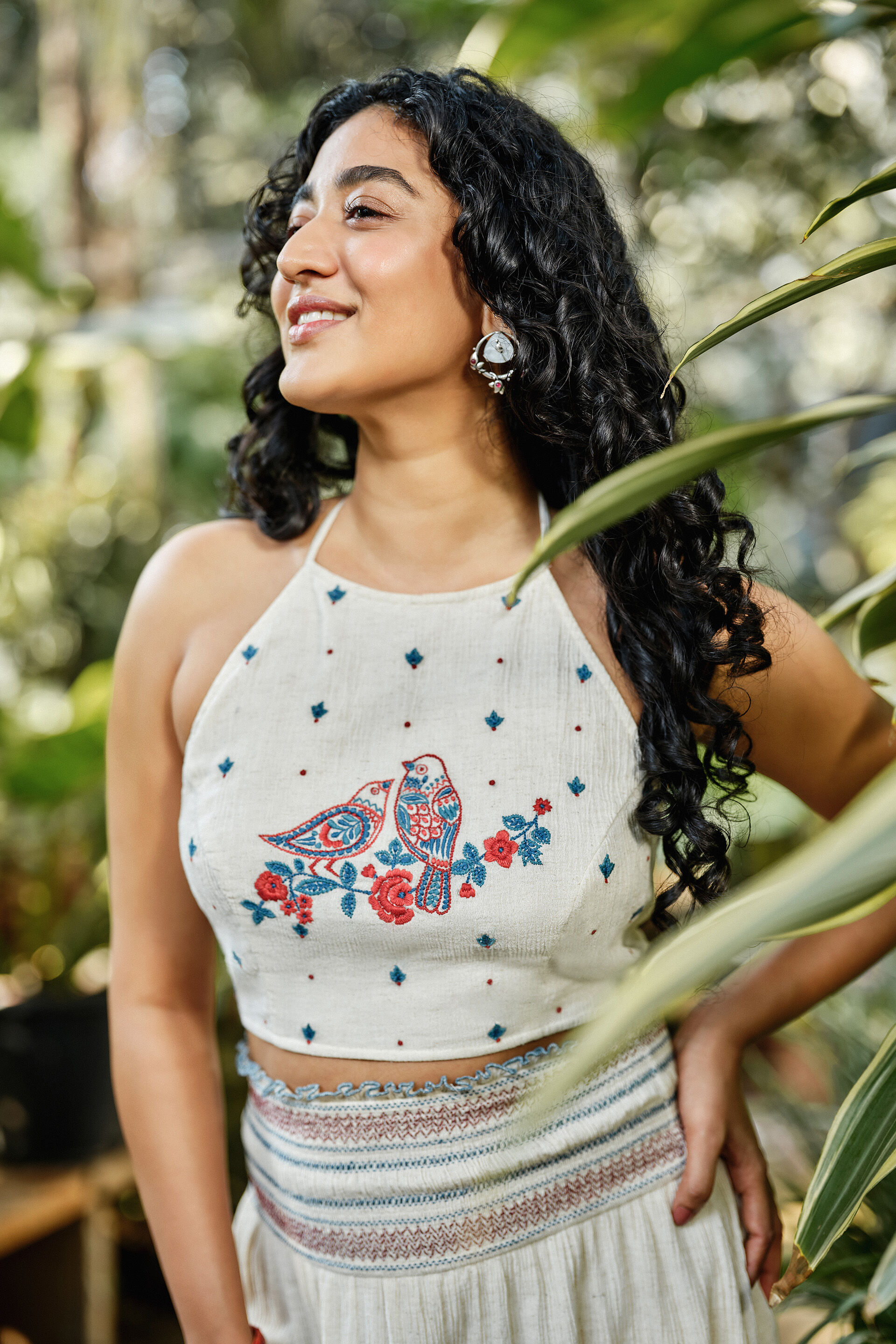 Panchi Skirt Set, Cream, image 2