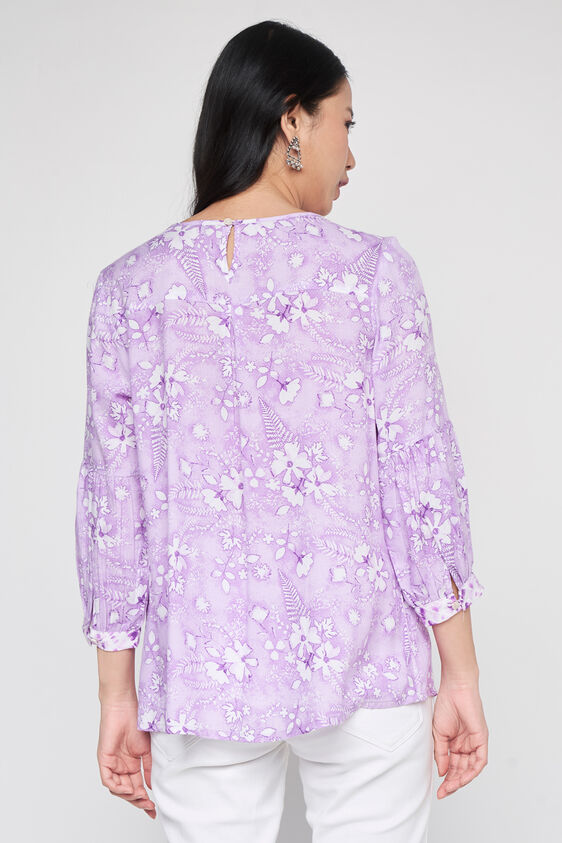 Lilac FLORAL Straight Top, Lilac, image 6