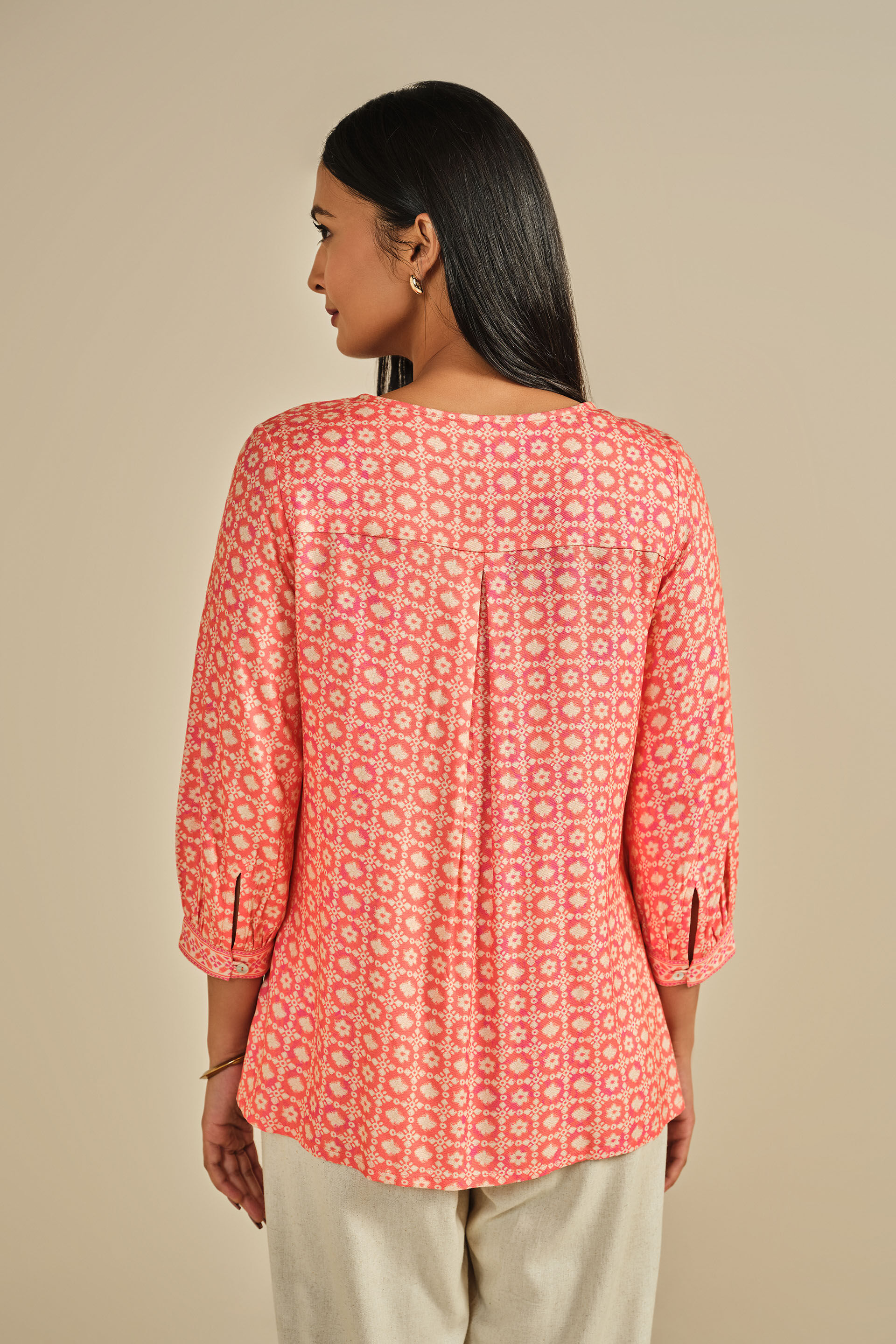 Taraana Coral Top, Coral, image 4