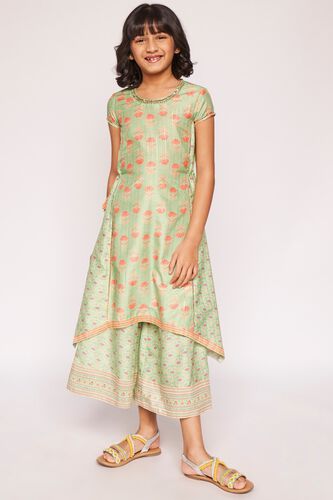 2 - Sage Green Embroidered Floral Suit, image 2