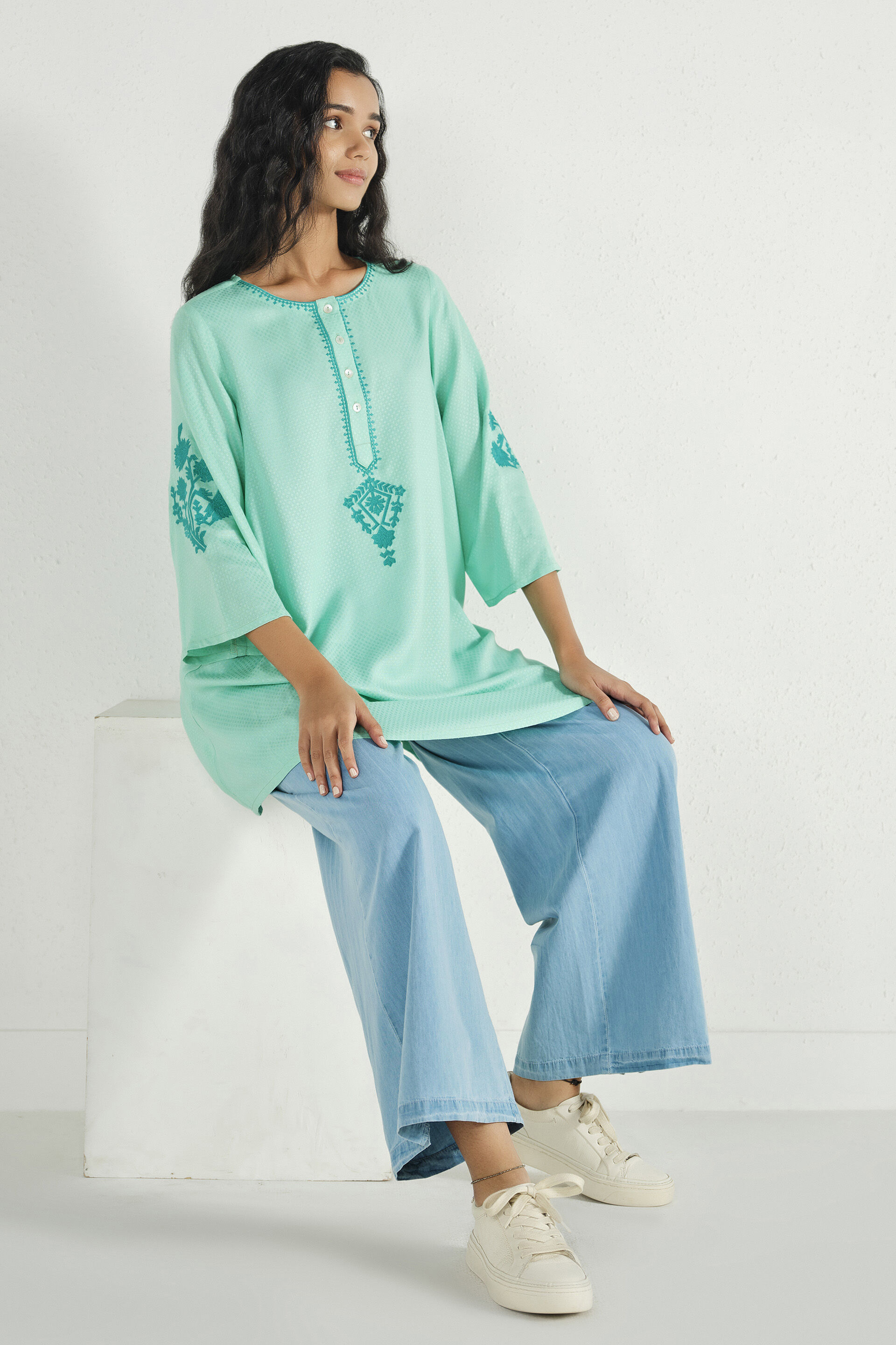 Mohak Mint Tunic, Mint, image 3