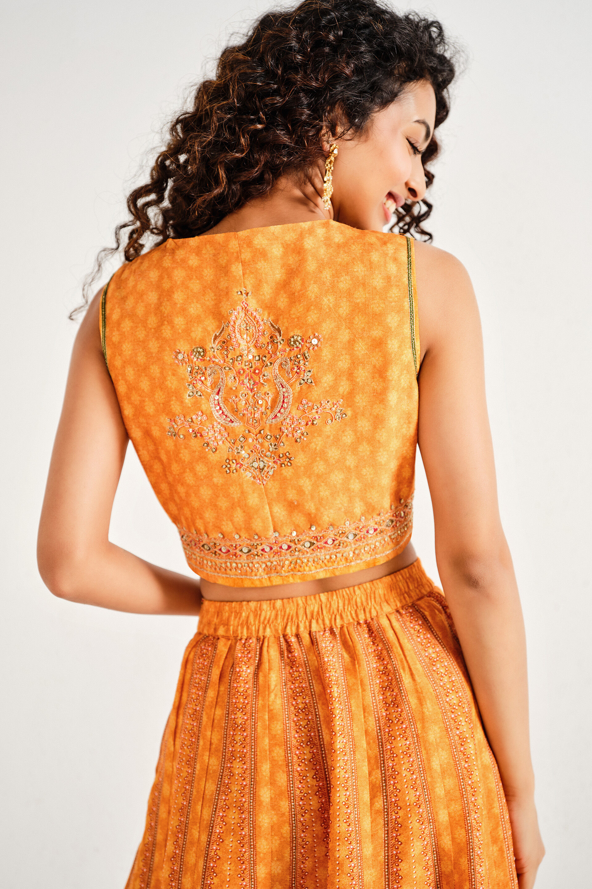 Mohini Mustard Skirt Set, Yellow, image 5