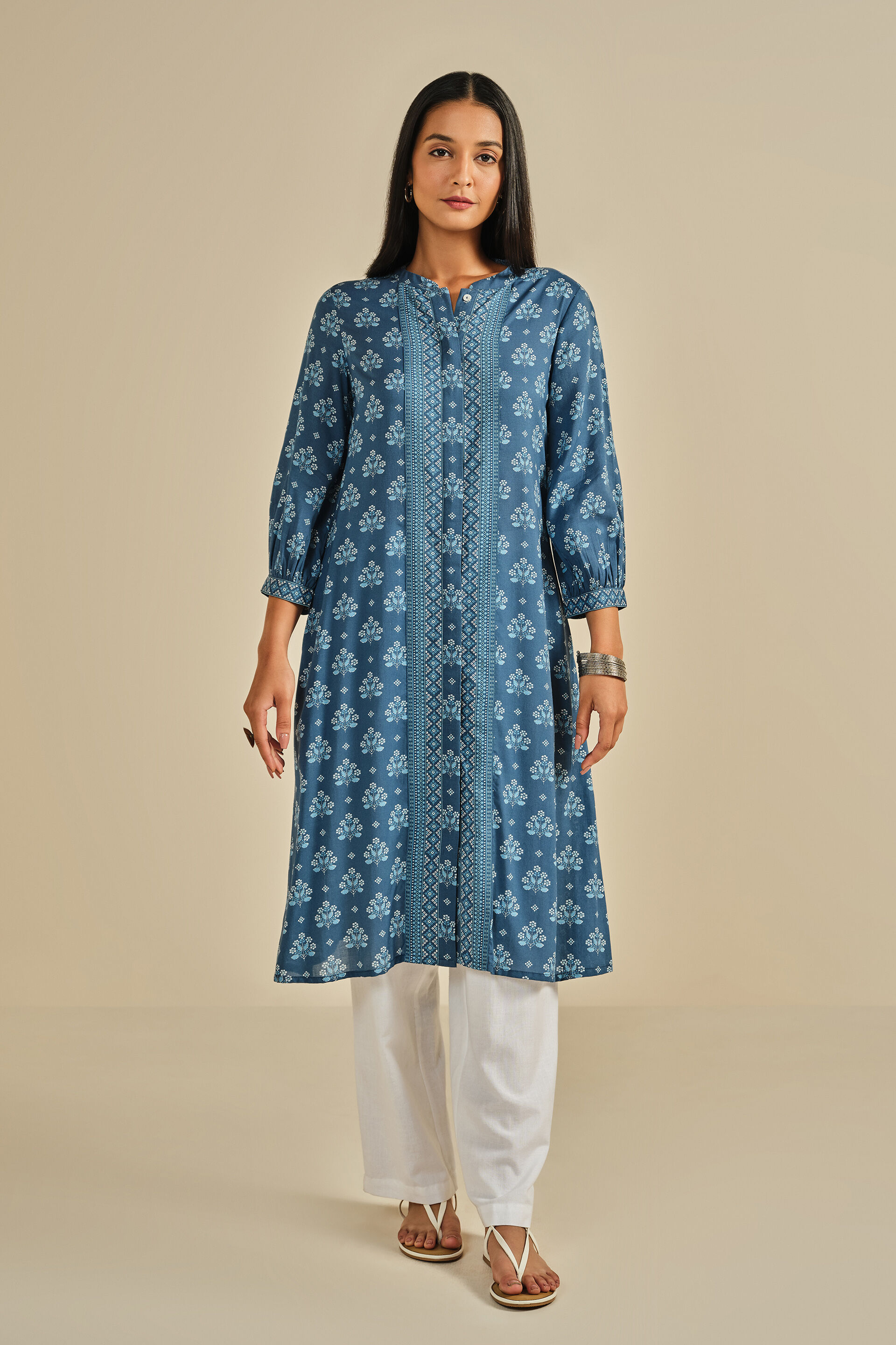 Dildaar Kurta, Indigo, image 2
