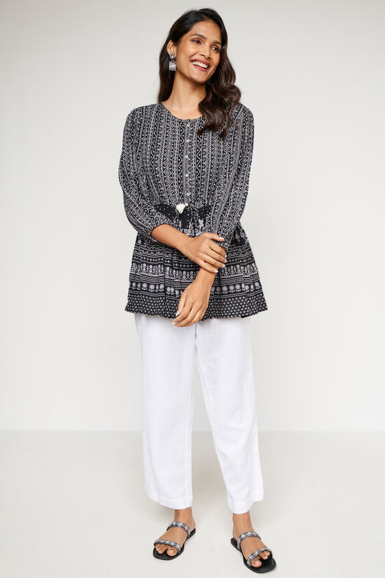 Solid Straight Slip-On Bottom, White, image 1