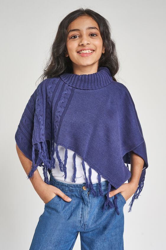 2 - Navy Cape Jacket, image 2