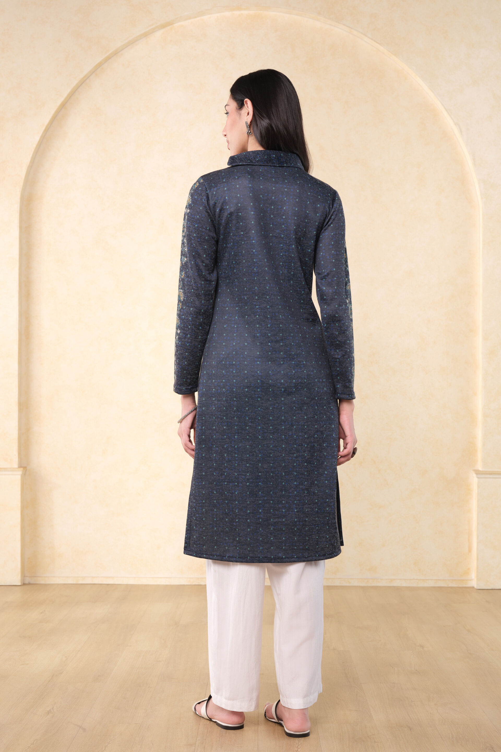Phool Bahar Tunic, Indigo, image 5